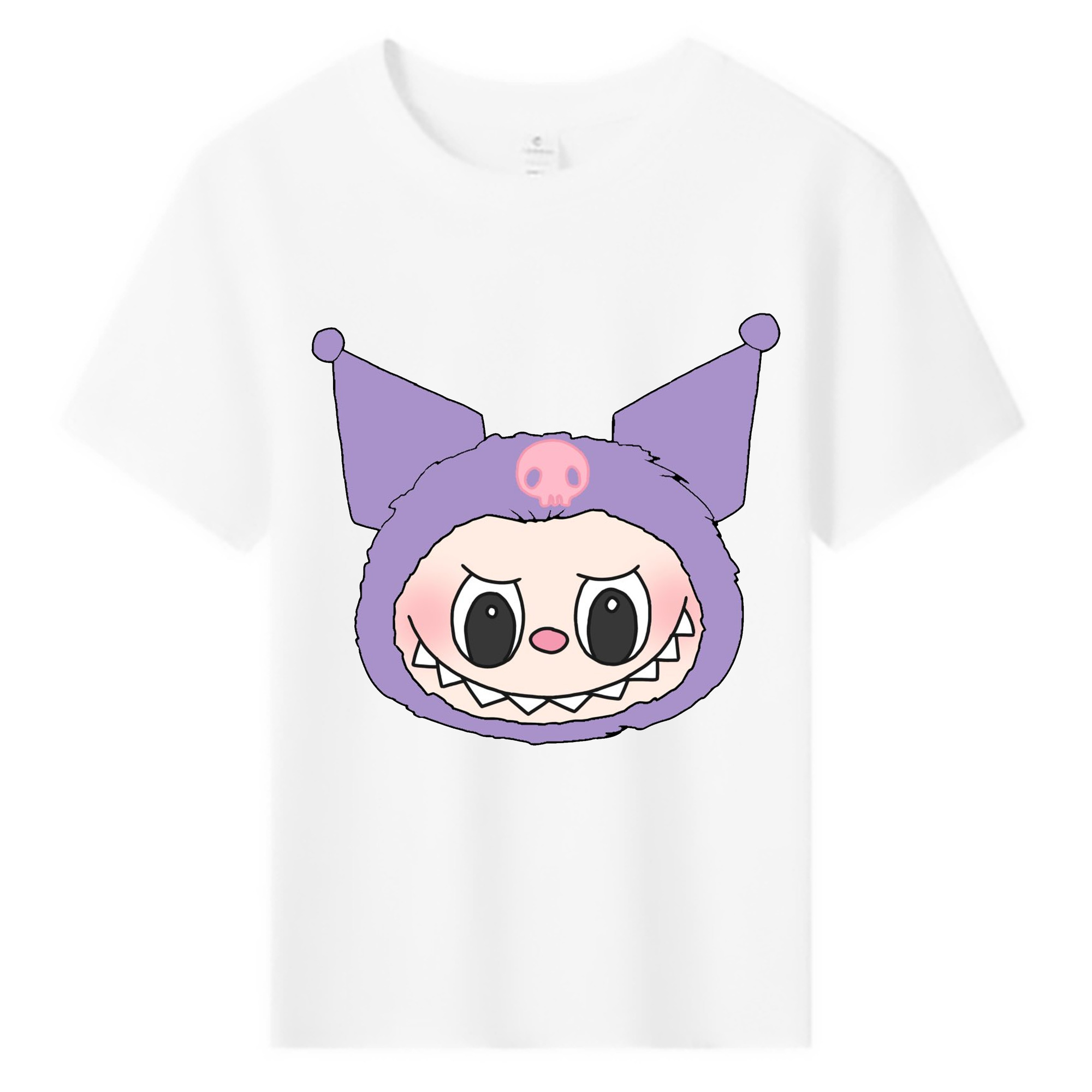 サンリオクロミ&LABUBU ラブブ - 綿100％ キッズTシャツ ・ フロントプリント ・ 快適 通気性 ・ スポーツ カジュアル 散歩用