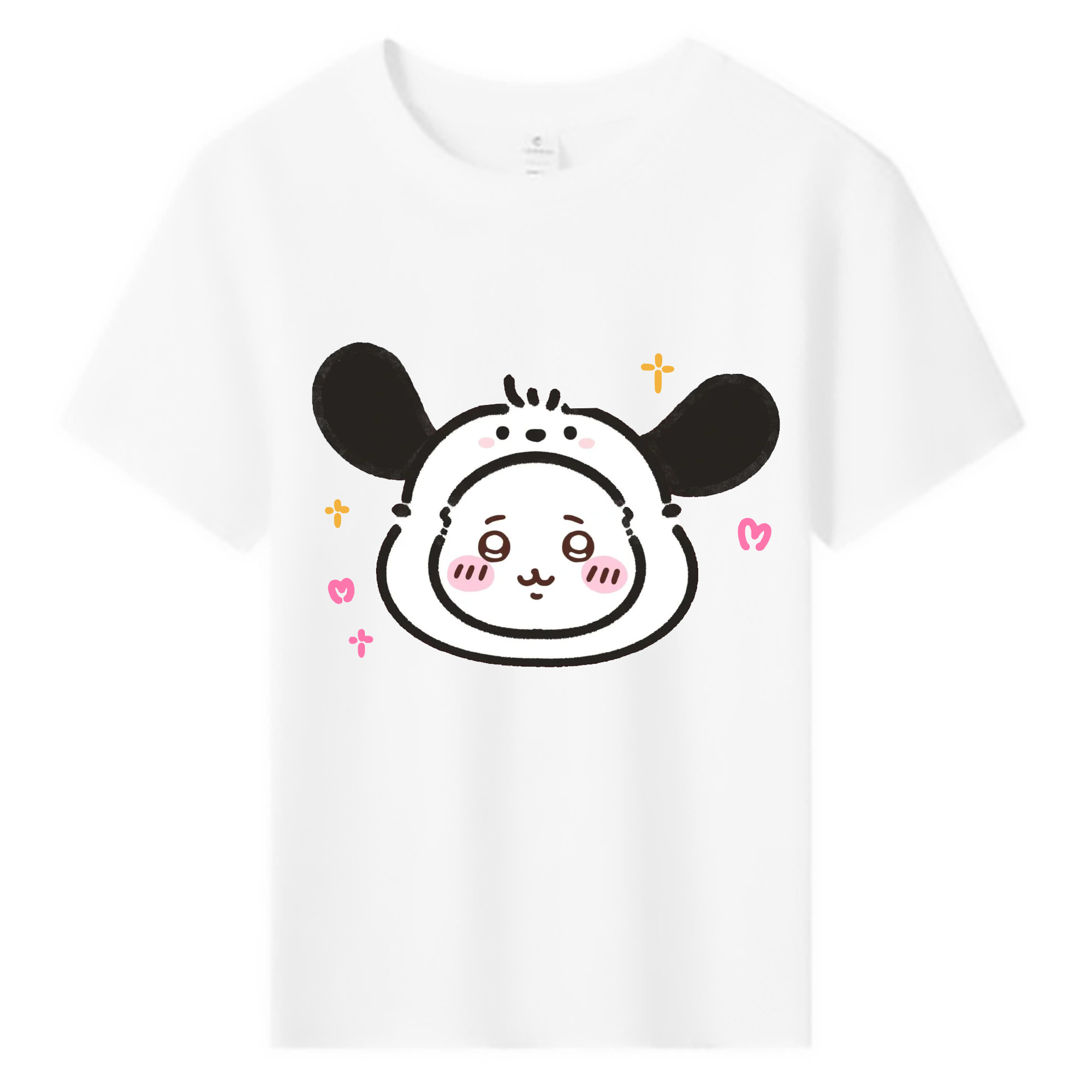 ポチャッコ&ちいかわ - 綿100％ キッズTシャツ ・ フロントプリント ・ 快適 通気性 ・ スポーツ カジュアル 散歩用