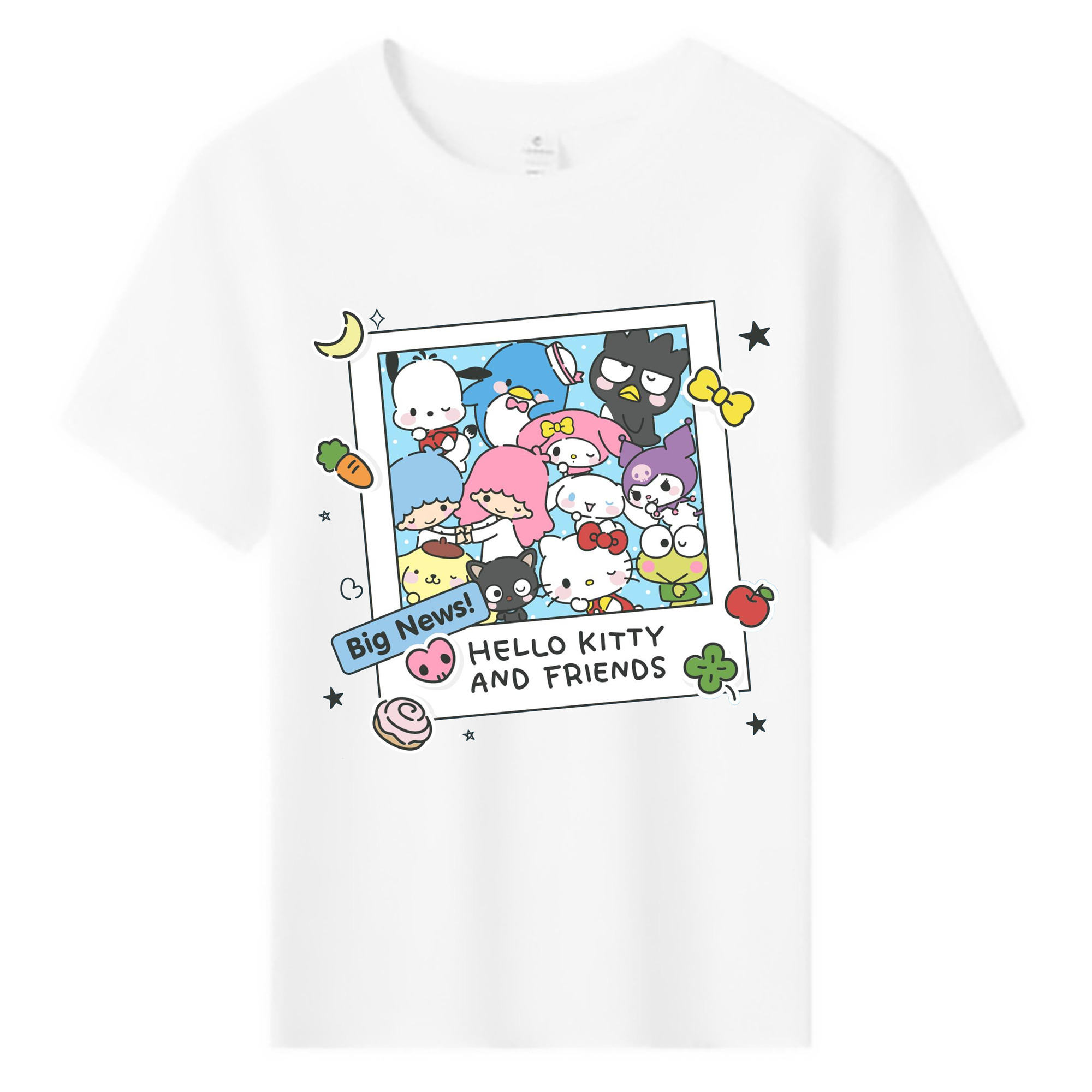サンリオ - 綿100％ キッズTシャツ ・ フロントプリント ・ 快適 通気性 ・ スポーツ カジュアル 散歩用