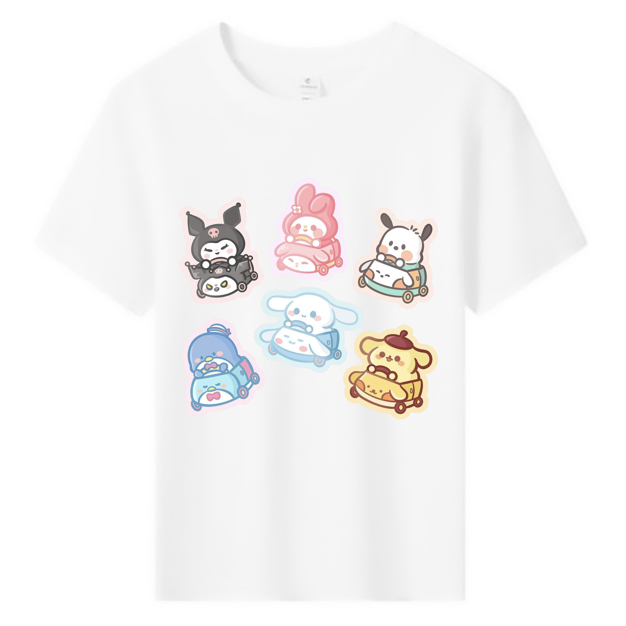 サンリオ - 綿100％ キッズTシャツ ・ フロントプリント ・ 快適 通気性 ・ スポーツ カジュアル 散歩用