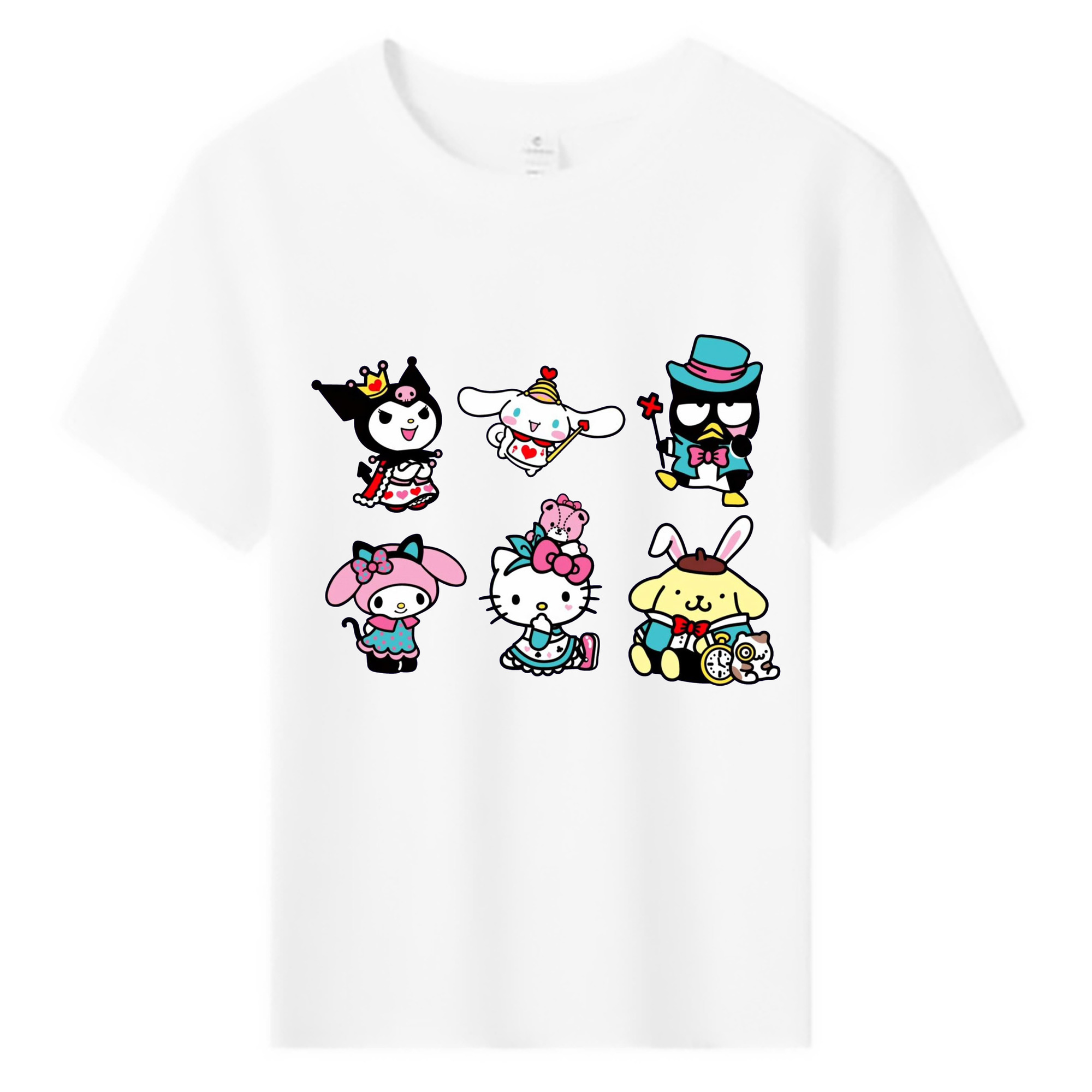 サンリオ - 綿100％ キッズTシャツ ・ フロントプリント ・ 快適 通気性 ・ スポーツ カジュアル 散歩用