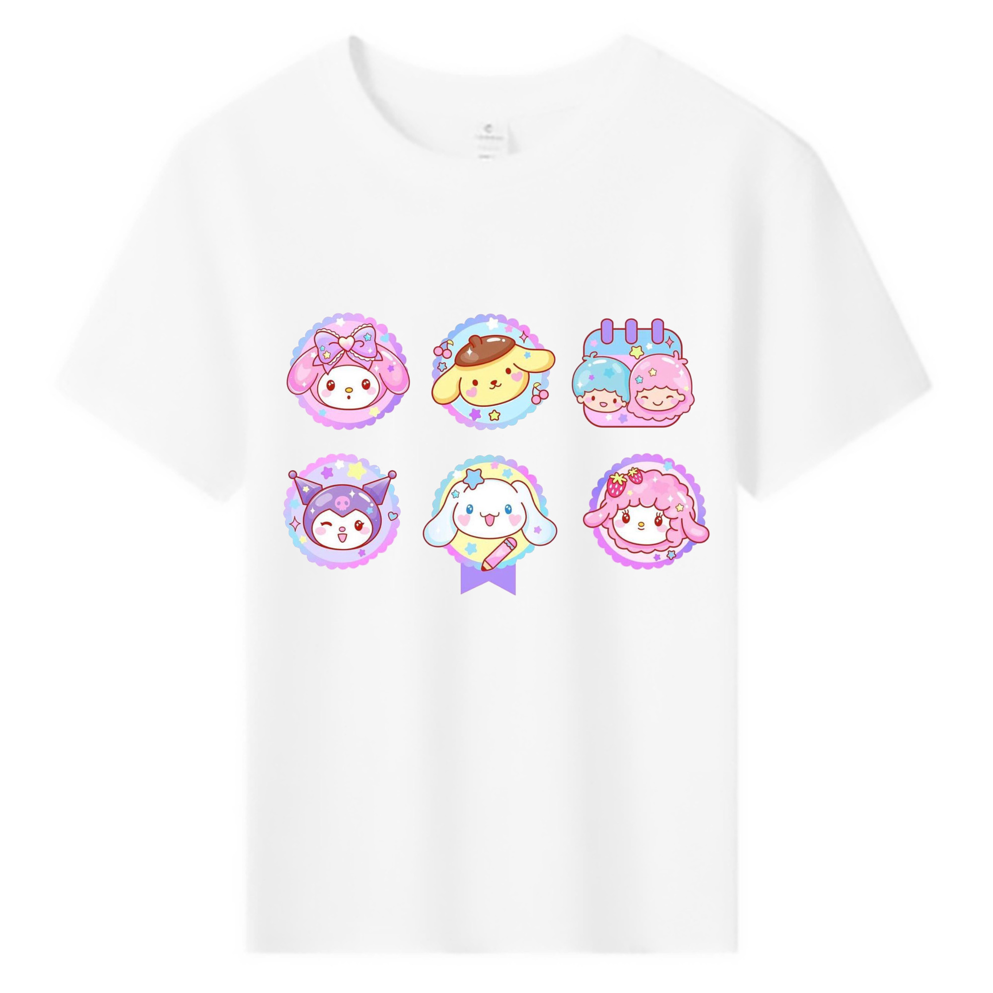 サンリオ - 綿100％ キッズTシャツ ・ フロントプリント ・ 快適 通気性 ・ スポーツ カジュアル 散歩用