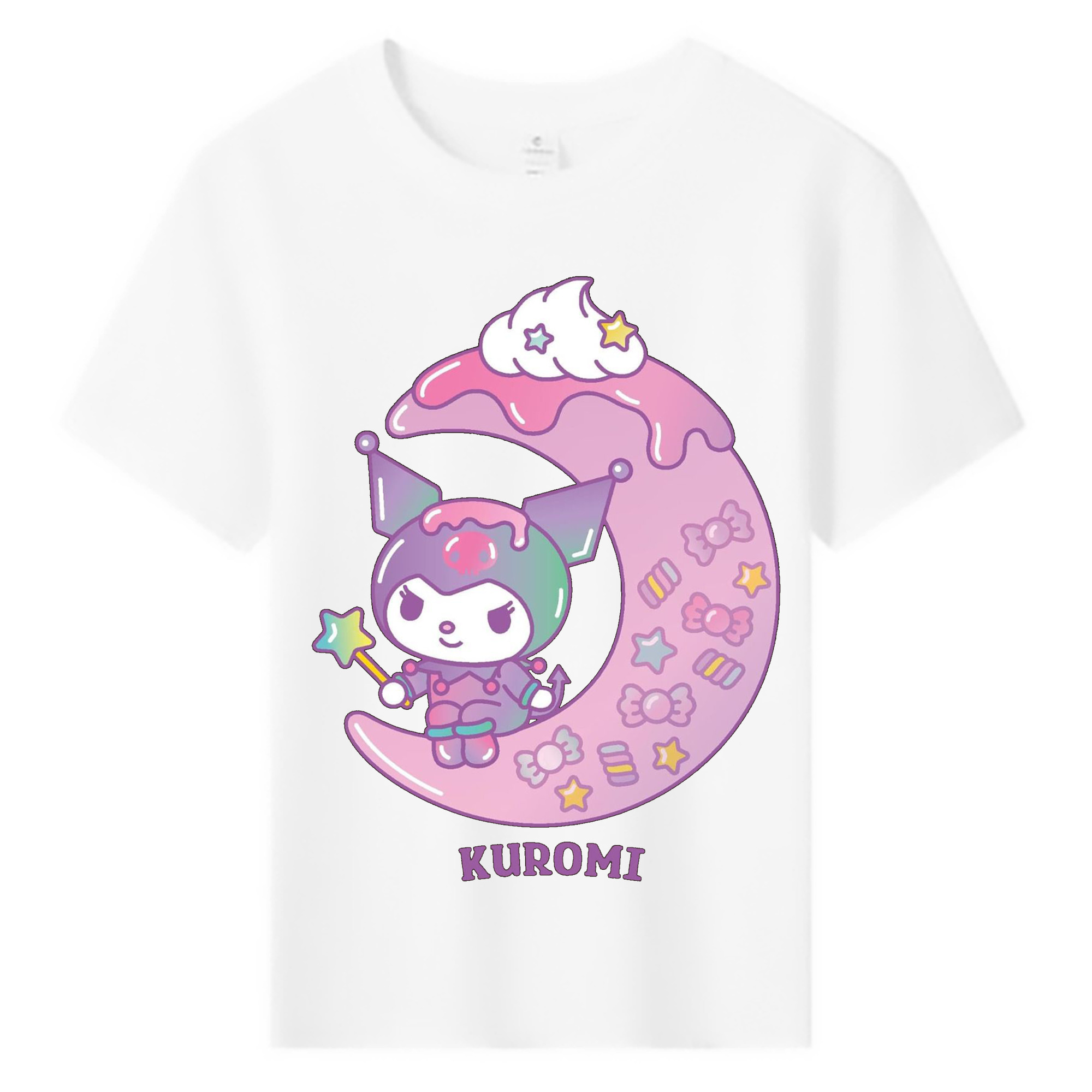 サンリオクロミ - 綿100％ キッズTシャツ ・ フロントプリント ・ 快適 通気性 ・ スポーツ カジュアル 散歩用