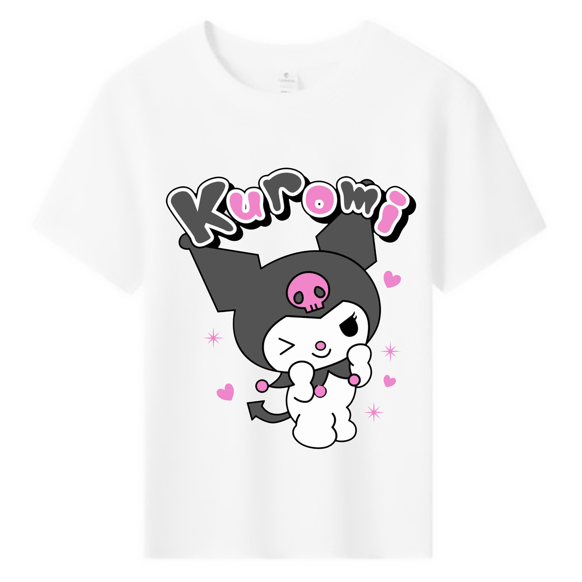 サンリオクロミ - 綿100％ キッズTシャツ ・ フロントプリント ・ 快適 通気性 ・ スポーツ カジュアル 散歩用