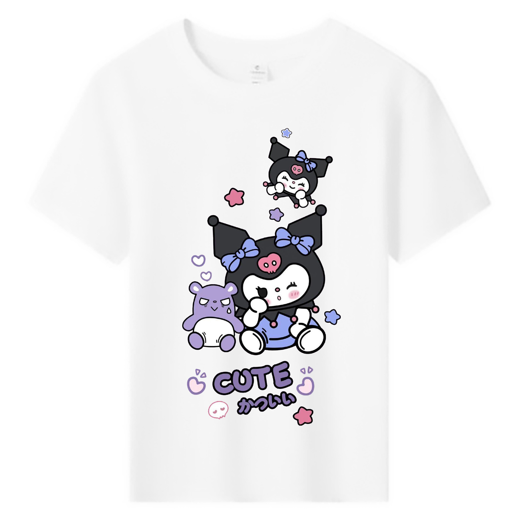 かわいいクロミ - 綿100％ キッズTシャツ ・ フロントプリント ・ 快適 通気性 ・ スポーツ カジュアル 散歩用