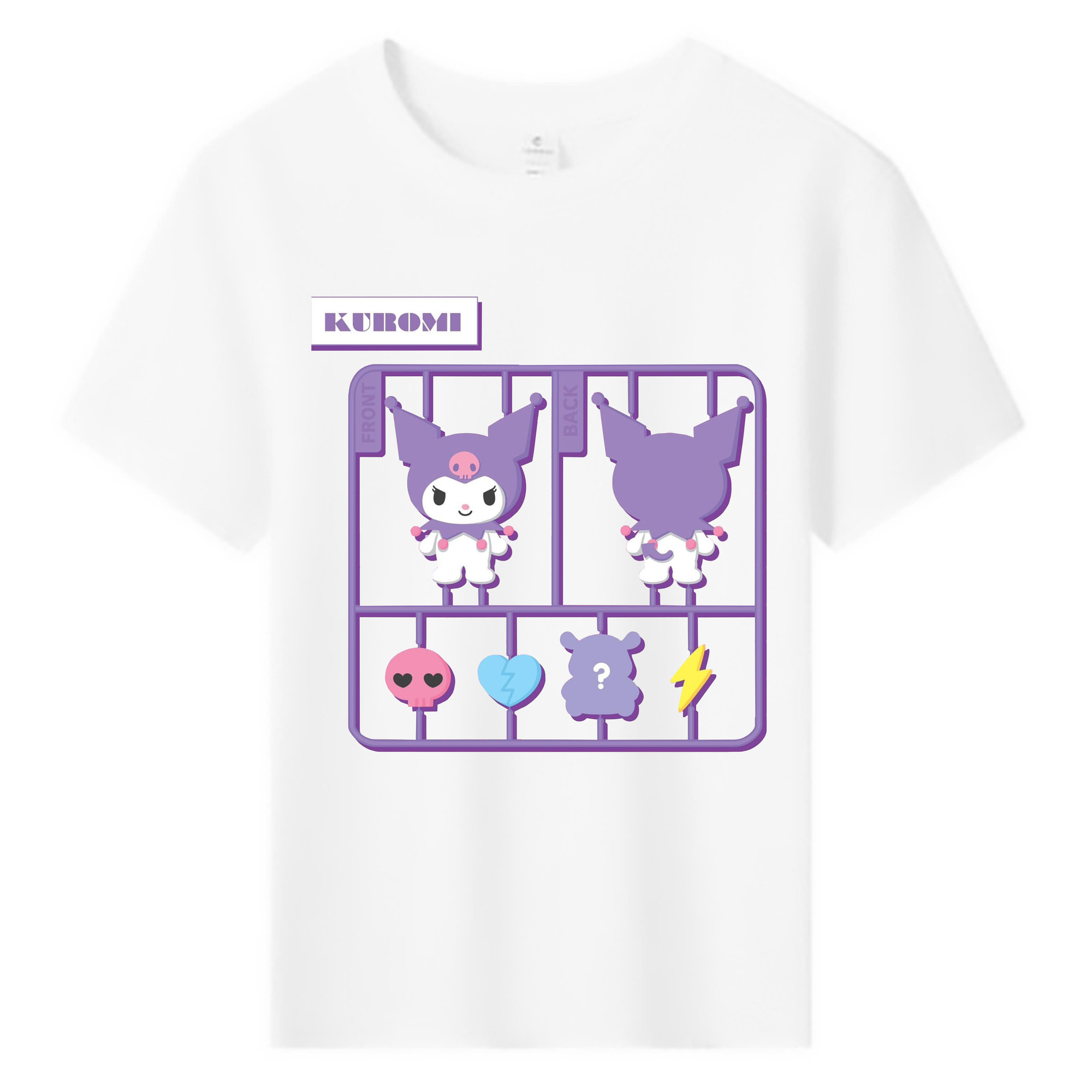 おもしろクロミ - 綿100％ キッズTシャツ ・ フロントプリント ・ 快適 通気性 ・ スポーツ カジュアル 散歩用