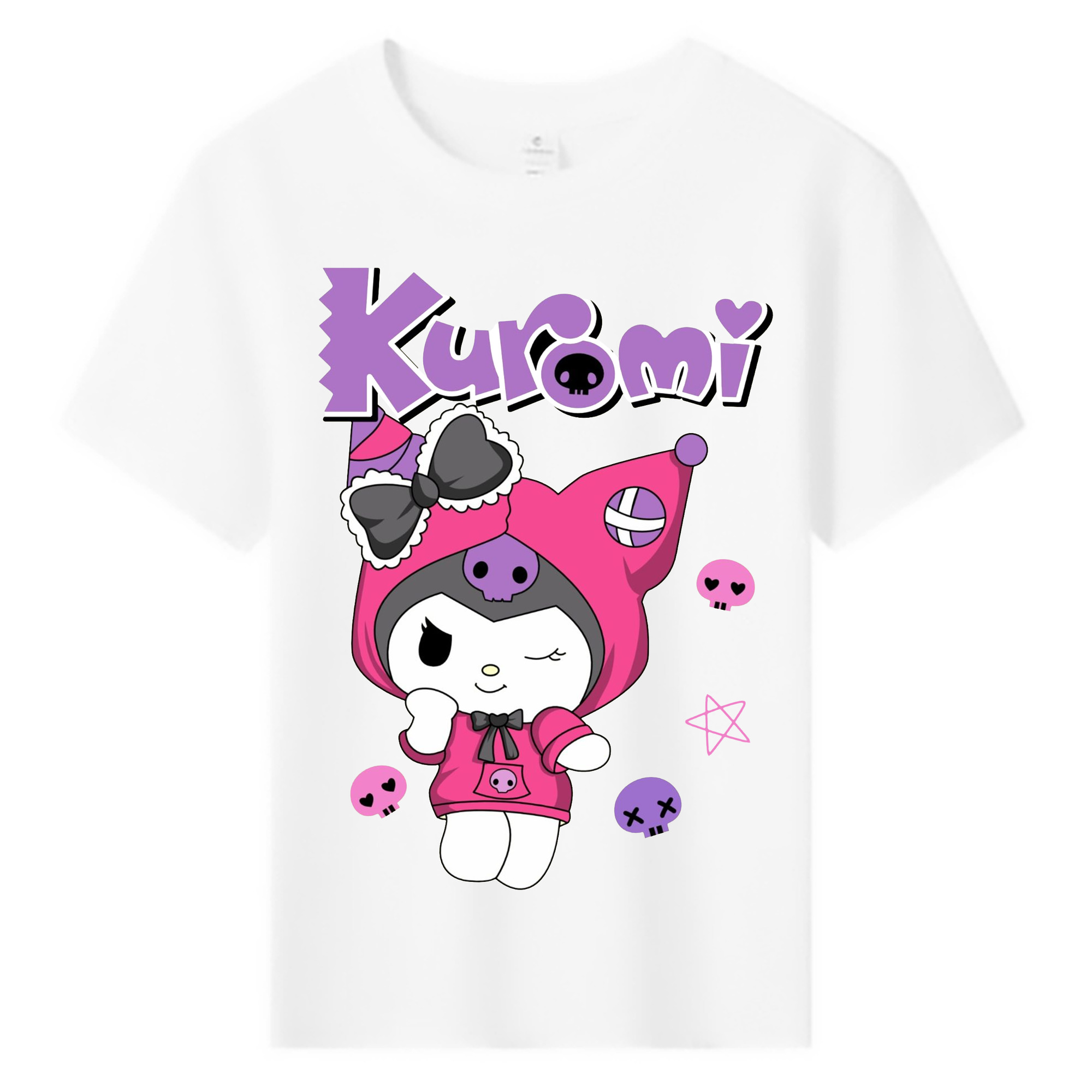 サンリオクロミ - 綿100％ キッズTシャツ ・ フロントプリント ・ 快適 通気性 ・ スポーツ カジュアル 散歩用