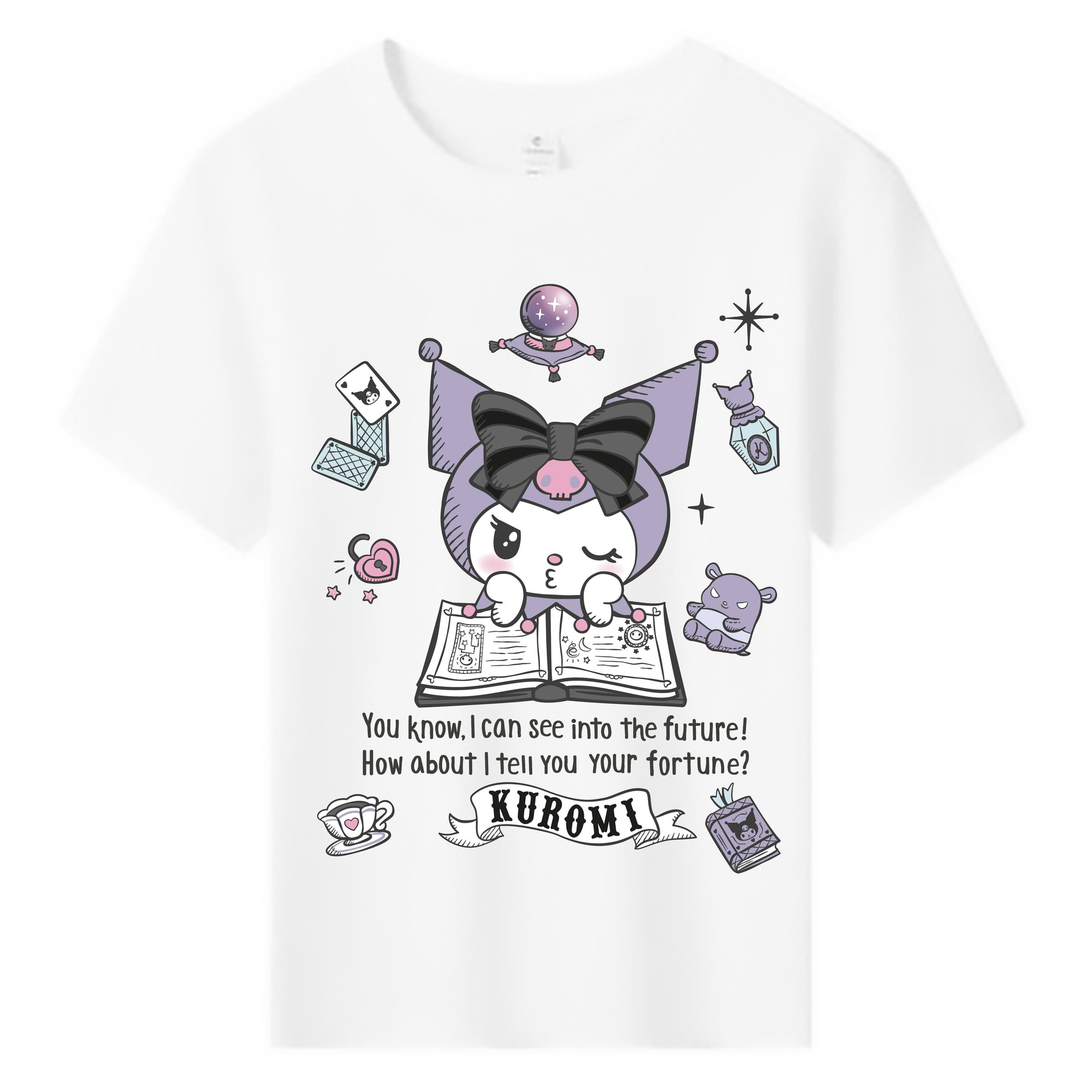 サンリオクロミ - 綿100％ キッズTシャツ ・ フロントプリント ・ 快適 通気性 ・ スポーツ カジュアル 散歩用