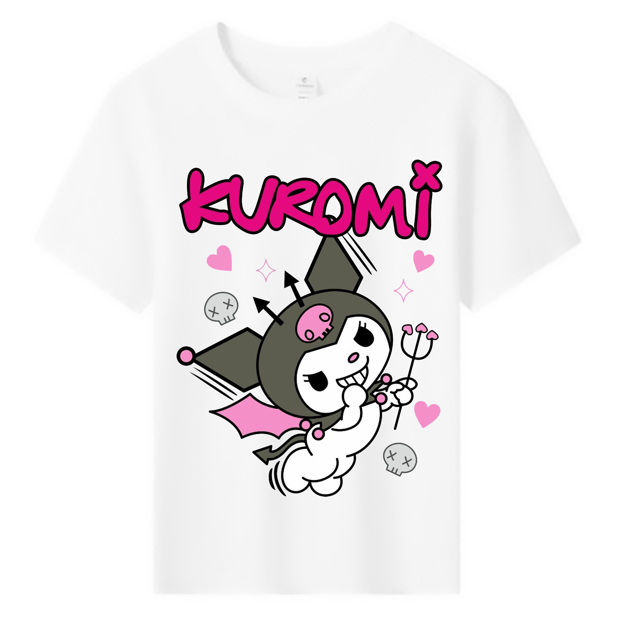 サンリオクロミ - 綿100％ キッズTシャツ ・ フロントプリント ・ 快適 通気性 ・ スポーツ カジュアル 散歩用