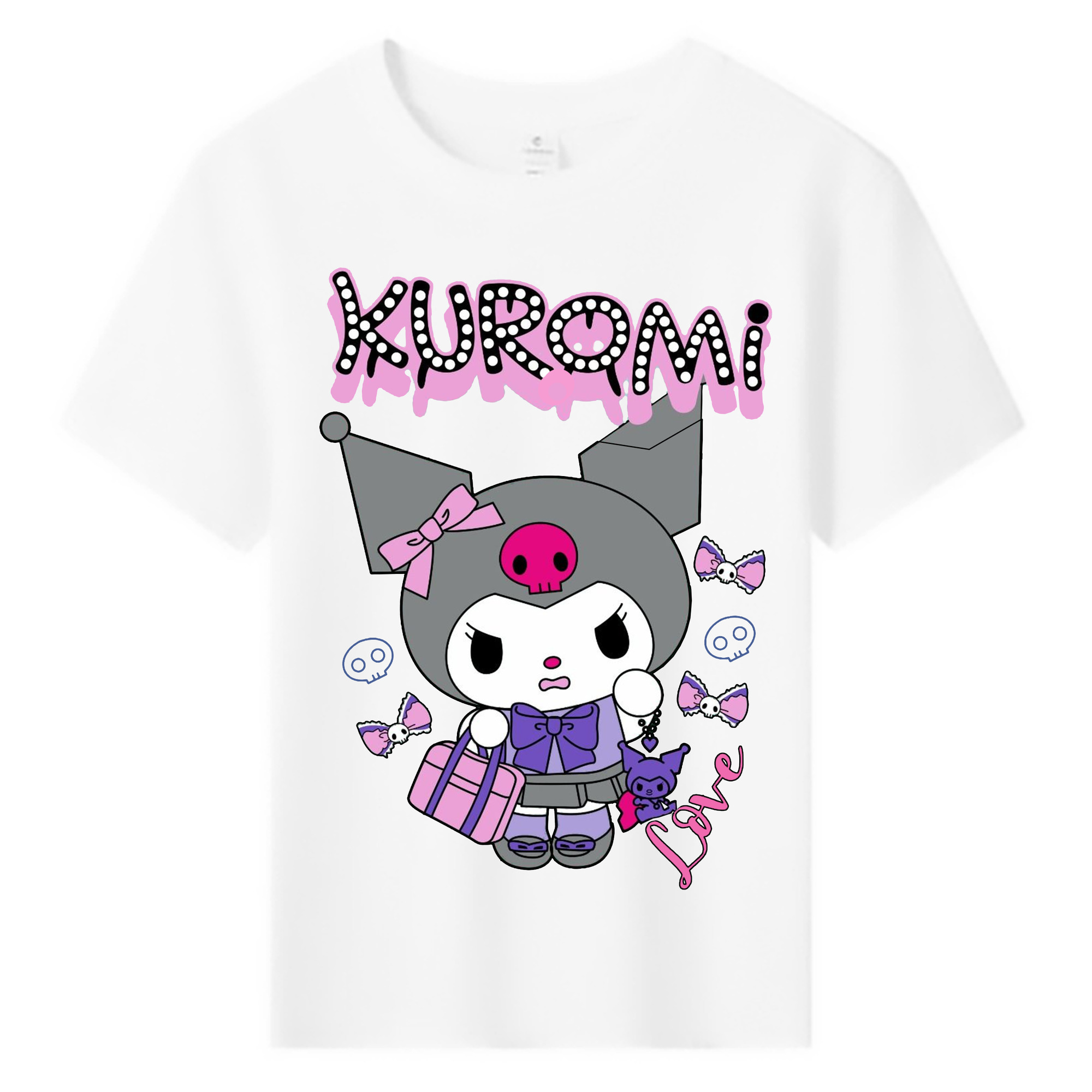 サンリオクロミ - 綿100％ キッズTシャツ ・ フロントプリント ・ 快適 通気性 ・ スポーツ カジュアル 散歩用