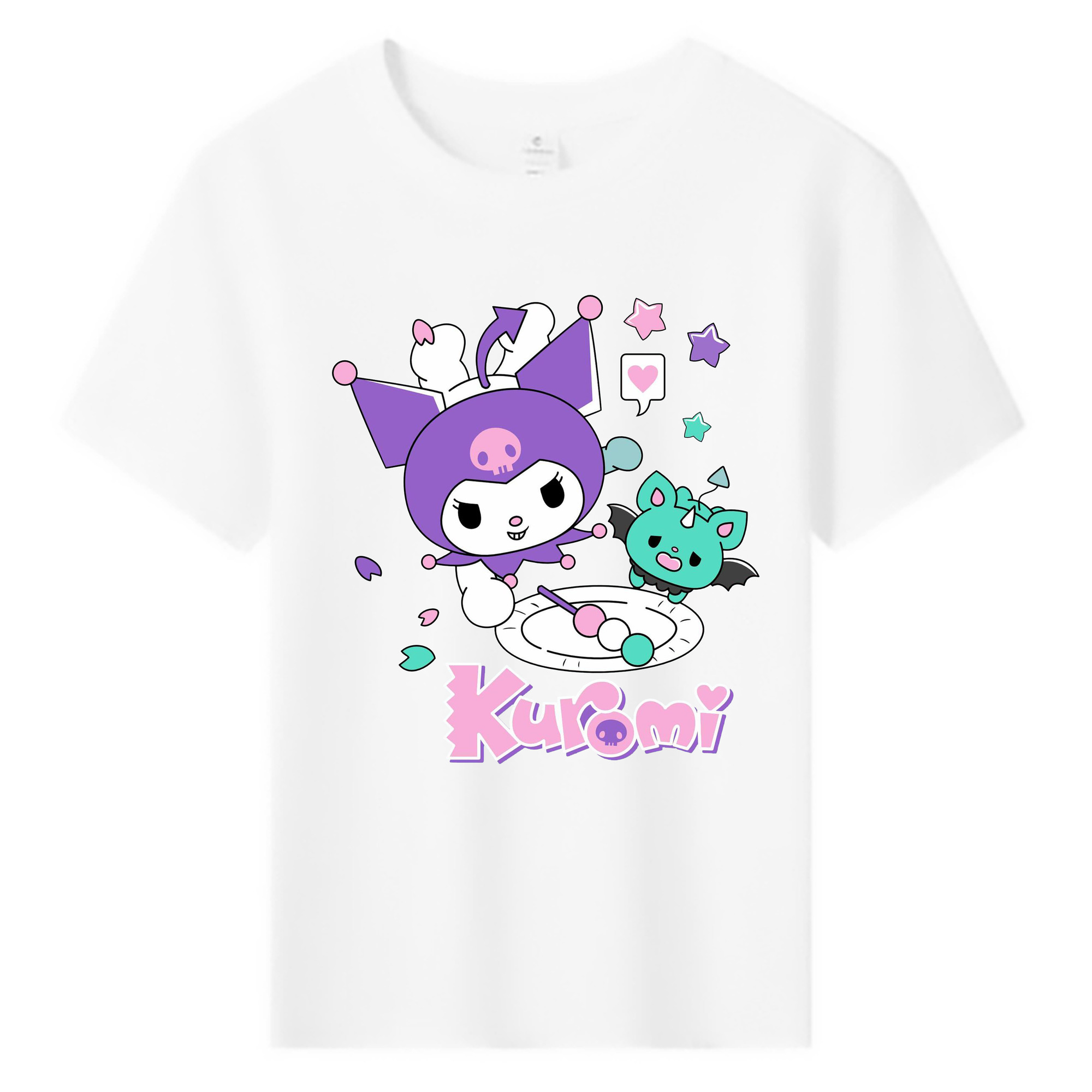 かわいいクロミ - 綿100％ キッズTシャツ ・ フロントプリント ・ 快適 通気性 ・ スポーツ カジュアル 散歩用