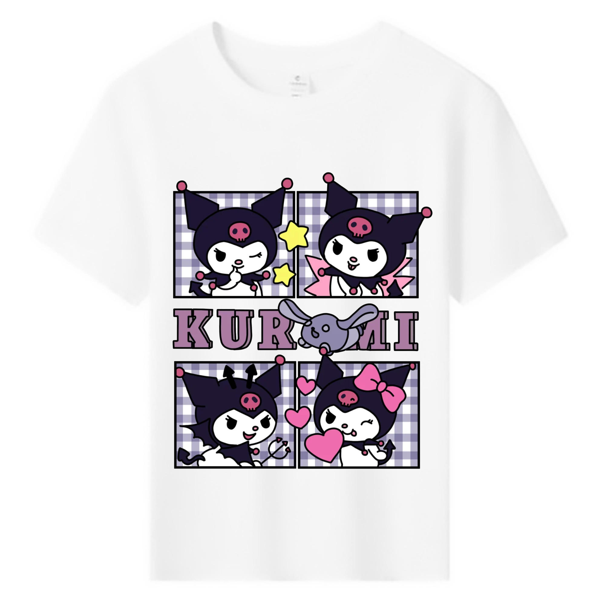 おもしろクロミ - 綿100％ キッズTシャツ ・ フロントプリント ・ 快適 通気性 ・ スポーツ カジュアル 散歩用