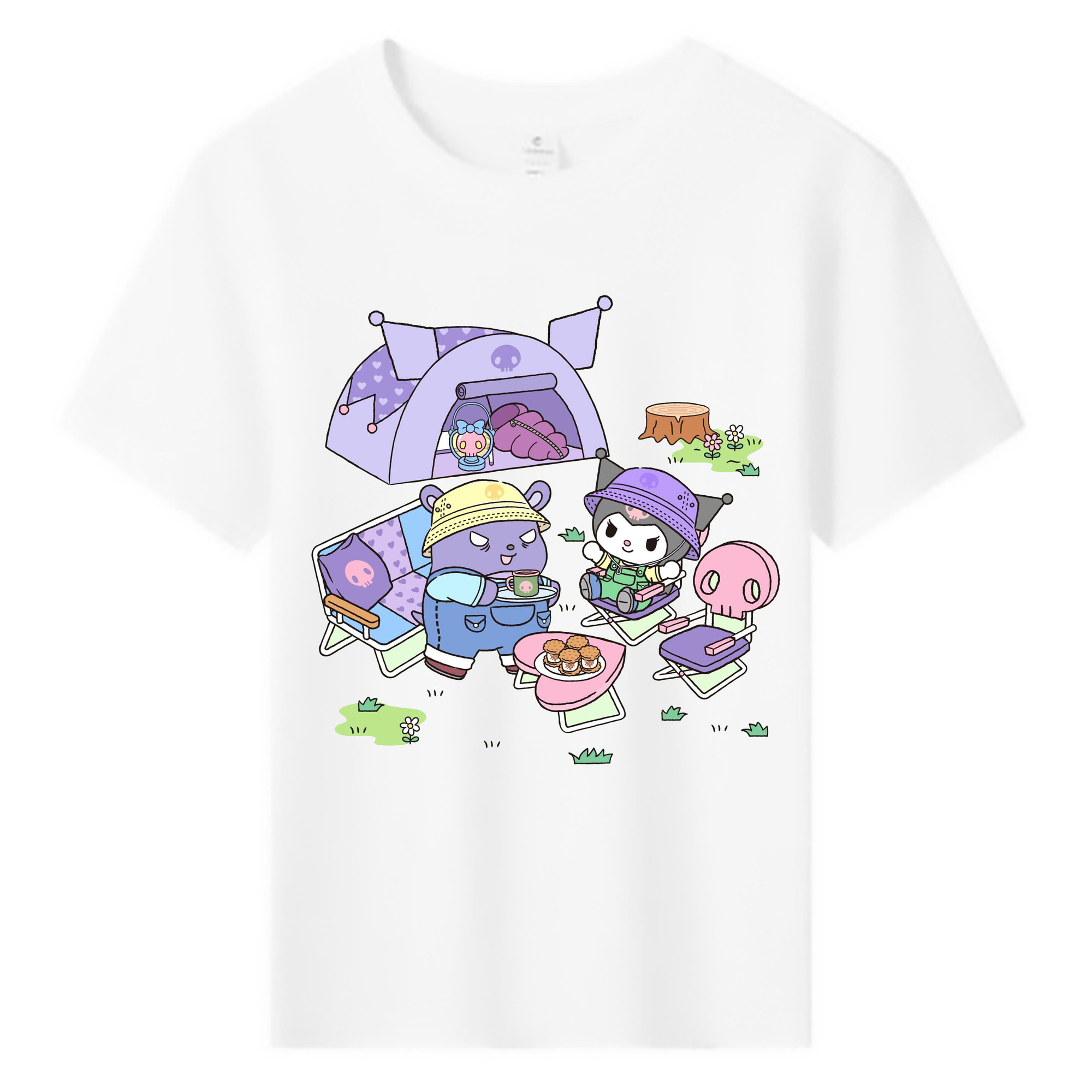 かわいいクロミ - 綿100％ キッズTシャツ ・ フロントプリント ・ 快適 通気性 ・ スポーツ カジュアル 散歩用