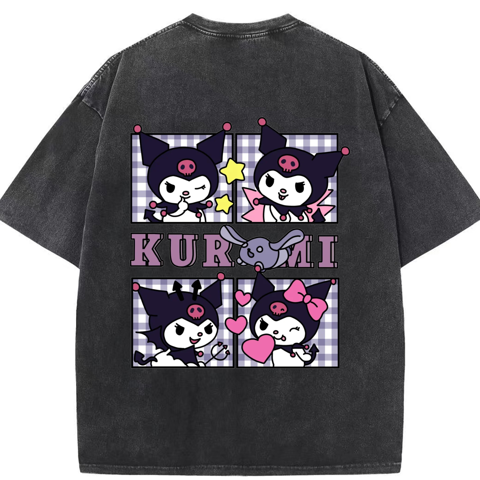 おもしろクロミ - 綿100％ ヴィンテージ風 半袖Tシャツ ・ 背面プリント ・ 柔らか肌触り ・ 通気性 快適 ・ スポーツ カジュアル 外出用