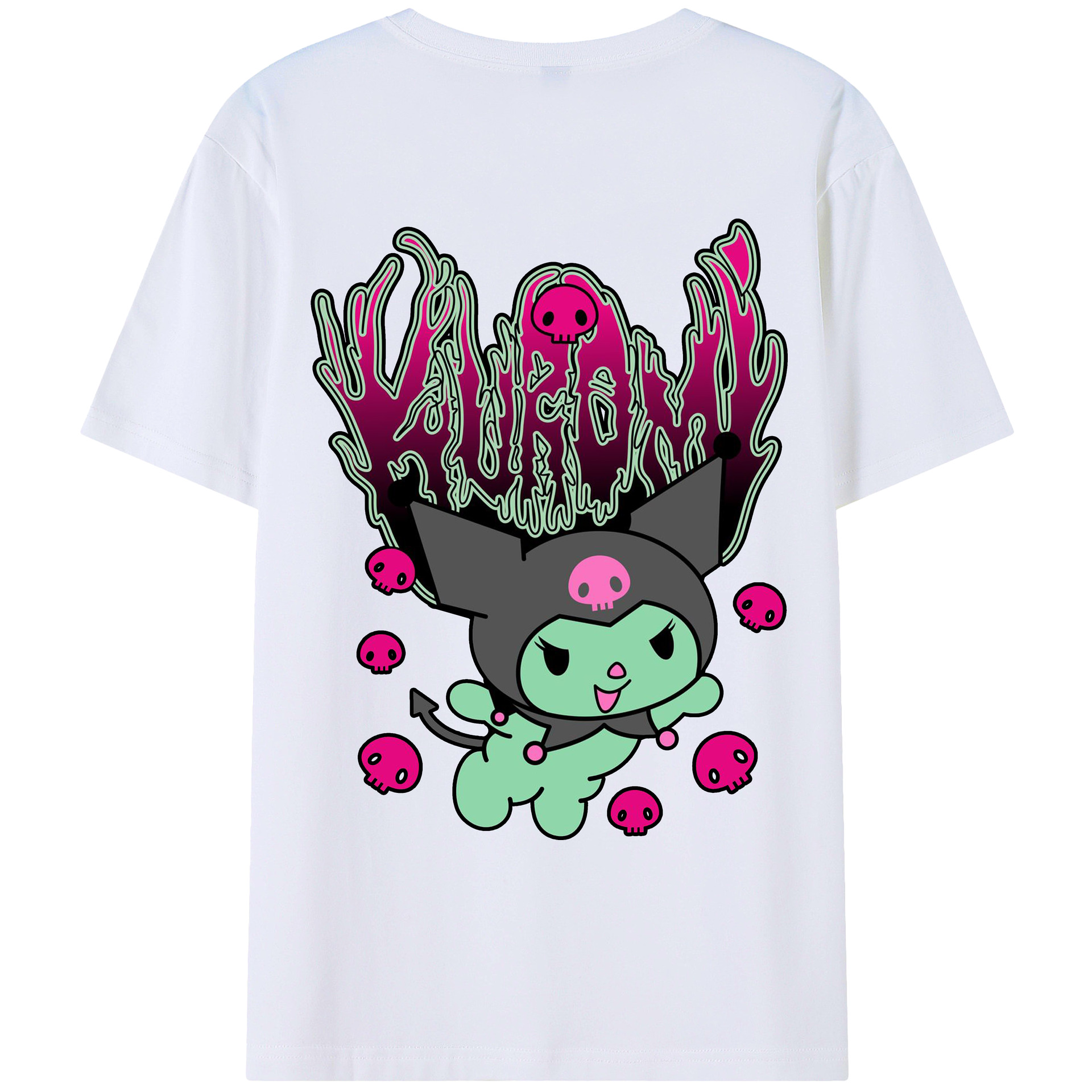 超クールなクロミ - レディース半袖Tシャツ ・ 綿100％ ・ バックプリント ・ 強化クルーネック ・ 二重折り袖口 ・ 快適 通気性 ・ フィットネス カジュアル 旅行用