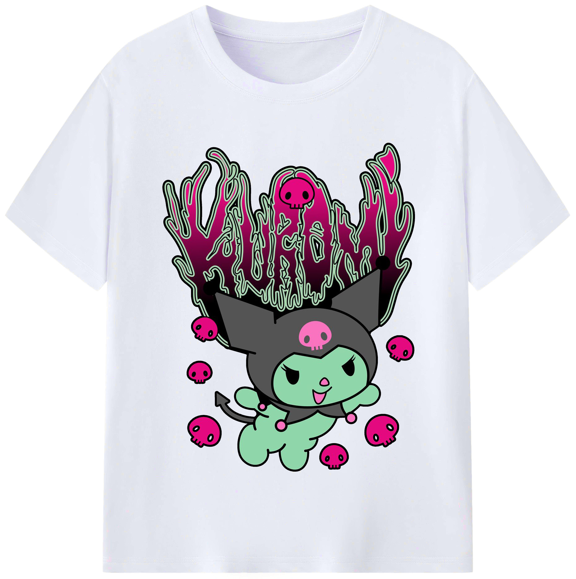 超クールなクロミ - レディースカジュアルプリントTシャツ ・ 綿100％ ・ クルーネック ・ フロントプリント ・ 柔らかく快適 ・ フィットネス カジュアル 旅行用