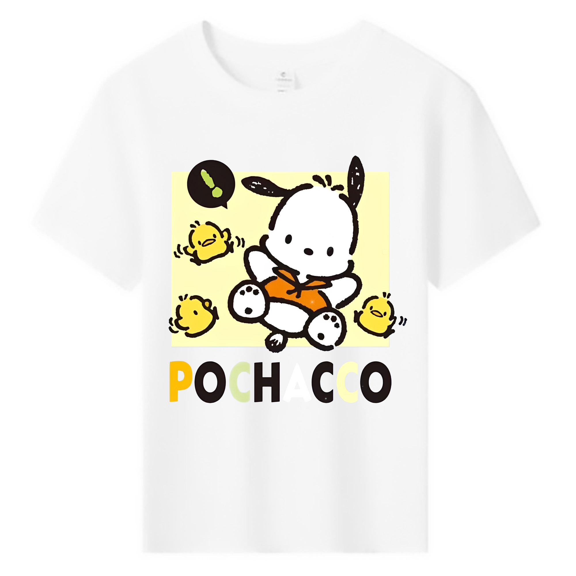 サンリオポチャッコ - 綿100％ キッズTシャツ ・ フロントプリント ・ 快適 通気性 ・ スポーツ カジュアル 散歩用