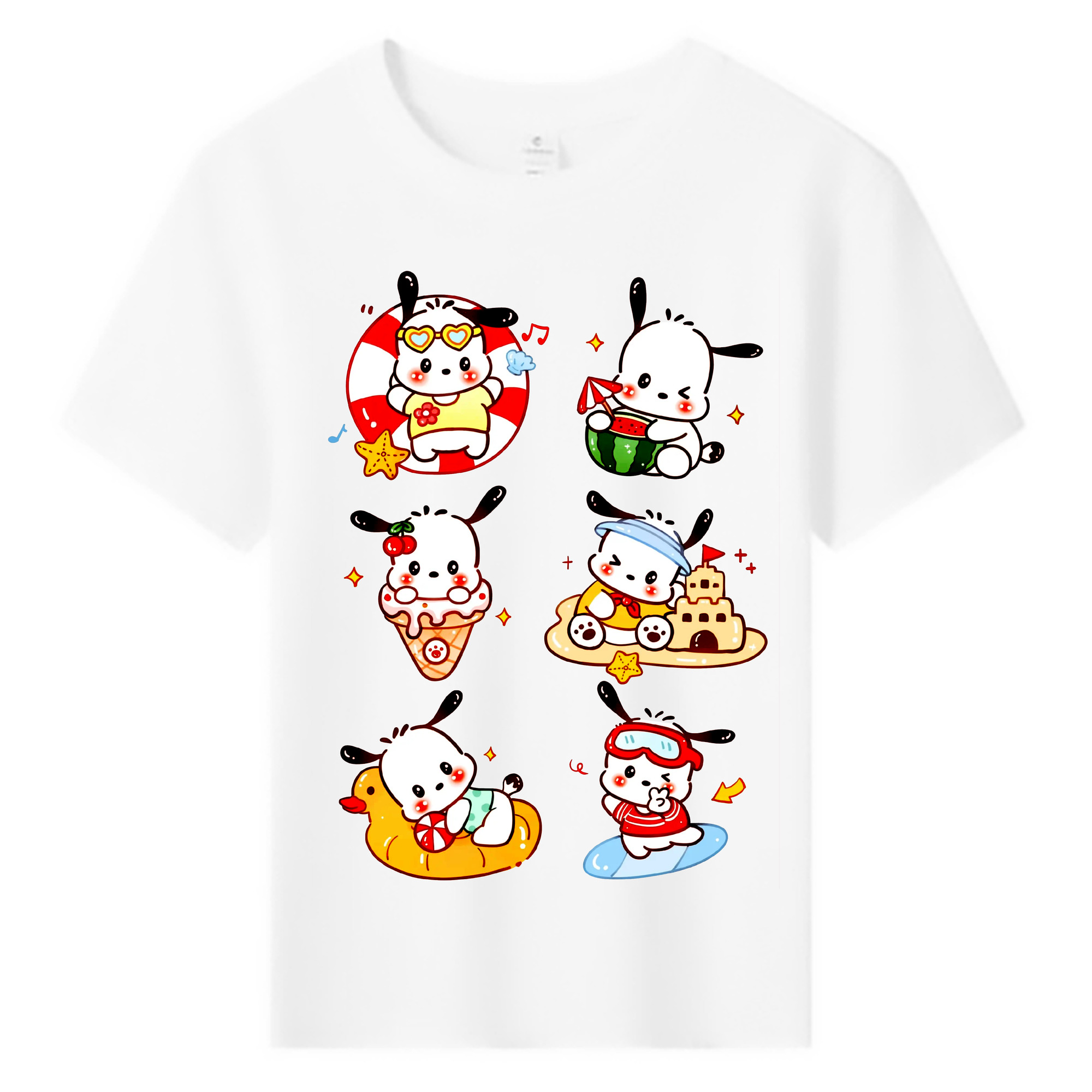 かわいいパッチャコ - 綿100％ キッズTシャツ ・ フロントプリント ・ 快適 通気性 ・ スポーツ カジュアル 散歩用