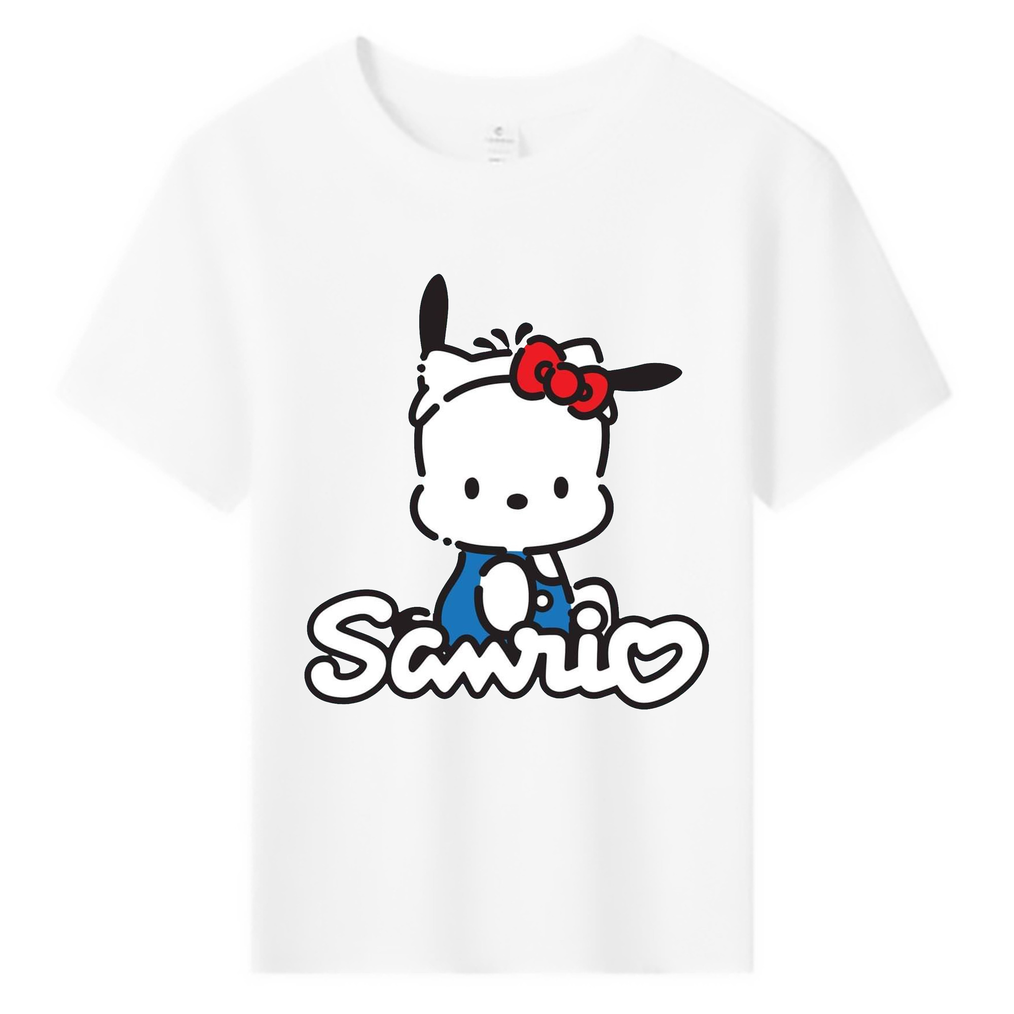 サンリオポチャッコ - 綿100％ キッズTシャツ ・ フロントプリント ・ 快適 通気性 ・ スポーツ カジュアル 散歩用