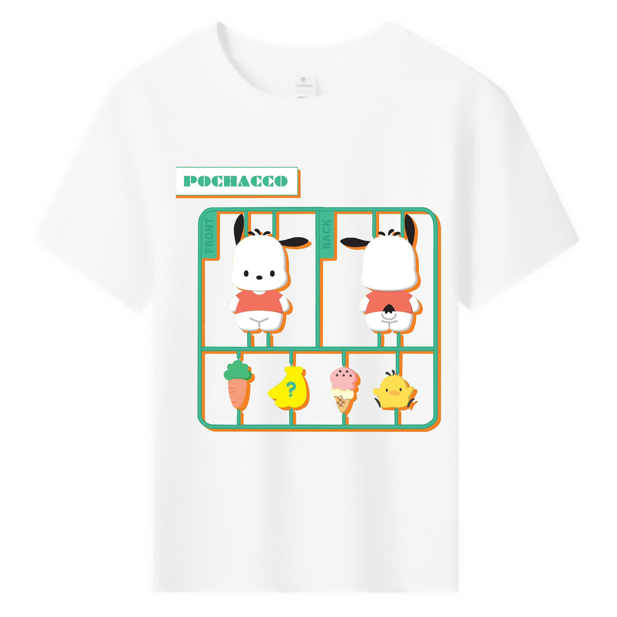 おもしろパッチャコ - 綿100％ キッズTシャツ ・ フロントプリント ・ 快適 通気性 ・ スポーツ カジュアル 散歩用