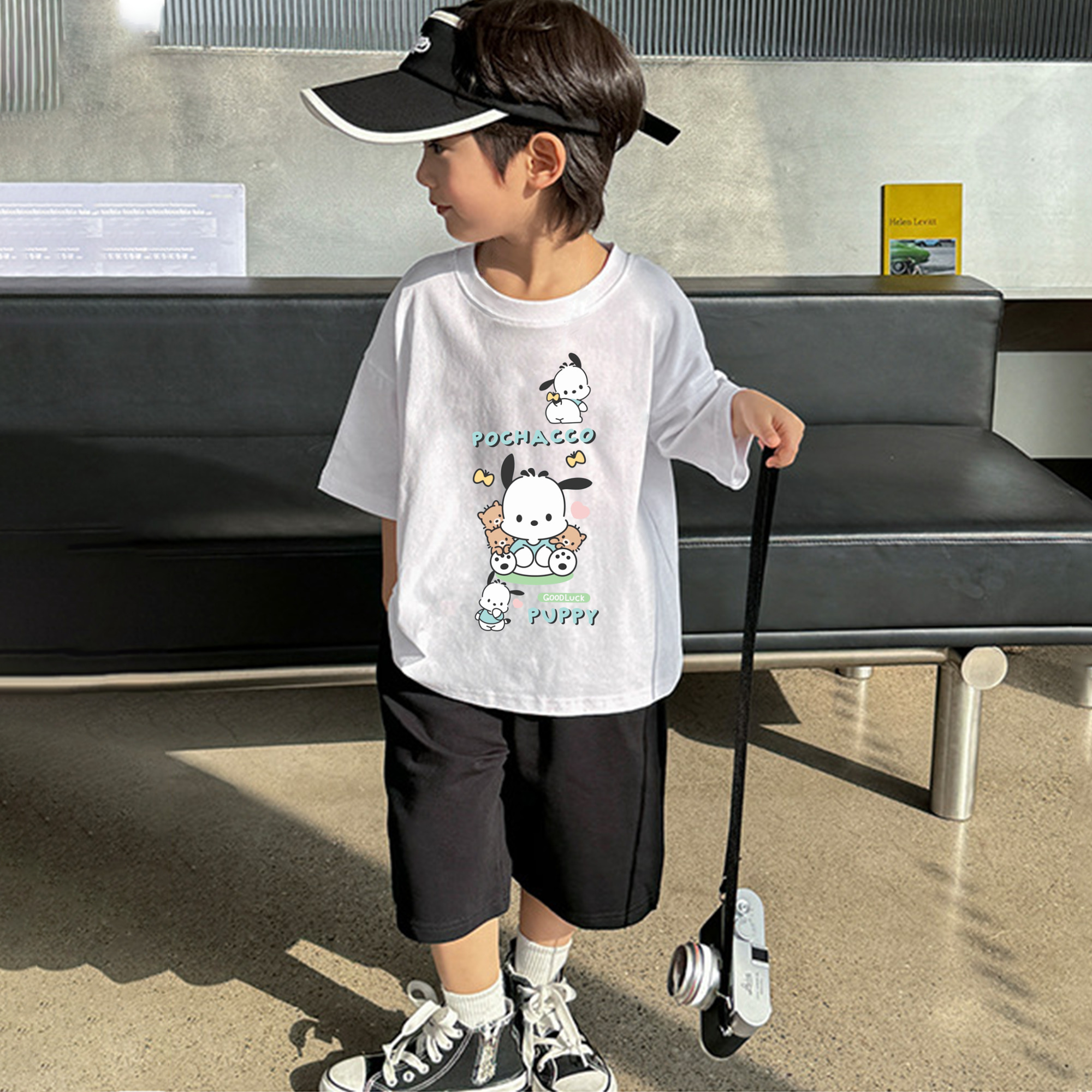 綿100％ キッズTシャツ ・ フロントプリント ・ 快適 通気性 ・ スポーツ カジュアル 散歩用