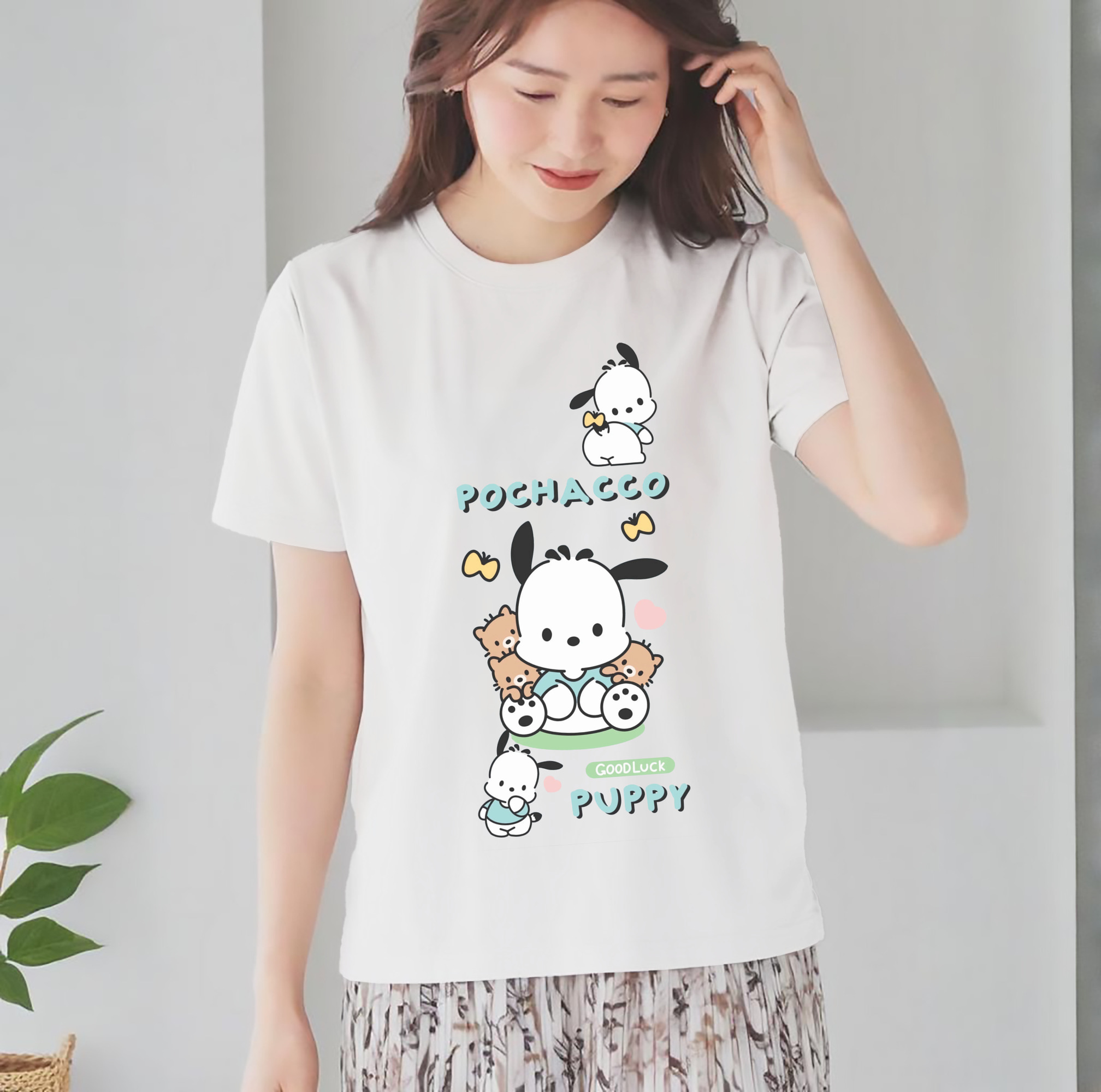 レディースカジュアルプリントTシャツ ・ 綿100％ ・ クルーネック ・ フロントプリント ・ 柔らかく快適 ・ フィットネス カジュアル 旅行用