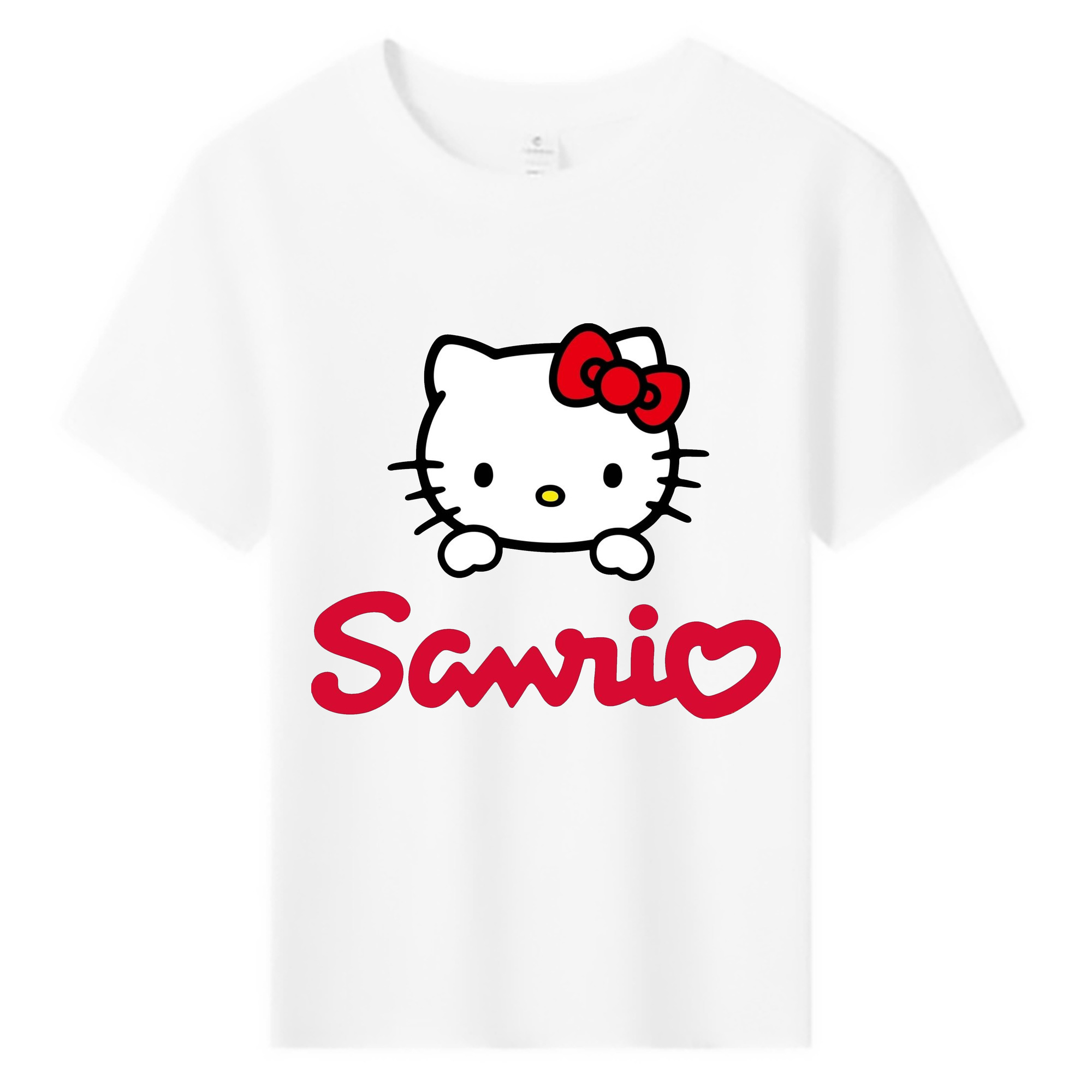 サンリオハローキティ - 綿100％ キッズTシャツ ・ フロントプリント ・ 快適 通気性 ・ スポーツ カジュアル 散歩用