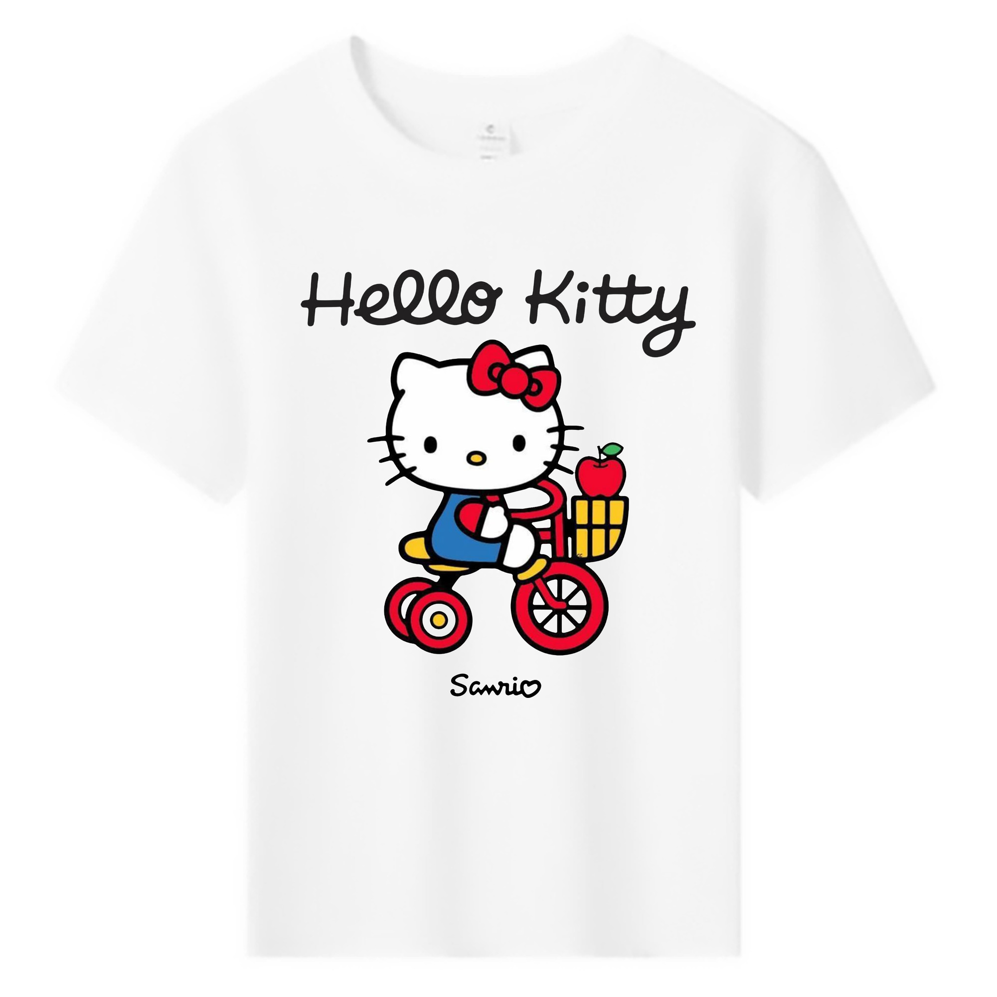 サンリオハローキティ - 綿100％ キッズTシャツ ・ フロントプリント ・ 快適 通気性 ・ スポーツ カジュアル 散歩用