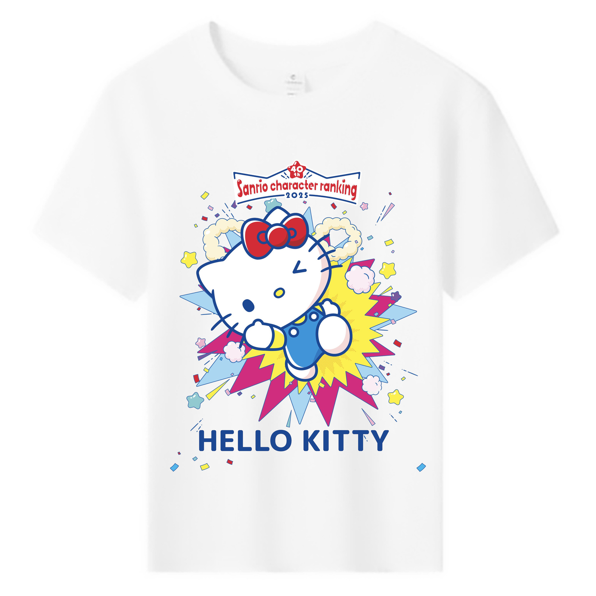 サンリオハローキティ - 綿100％ キッズTシャツ ・ フロントプリント ・ 快適 通気性 ・ スポーツ カジュアル 散歩用