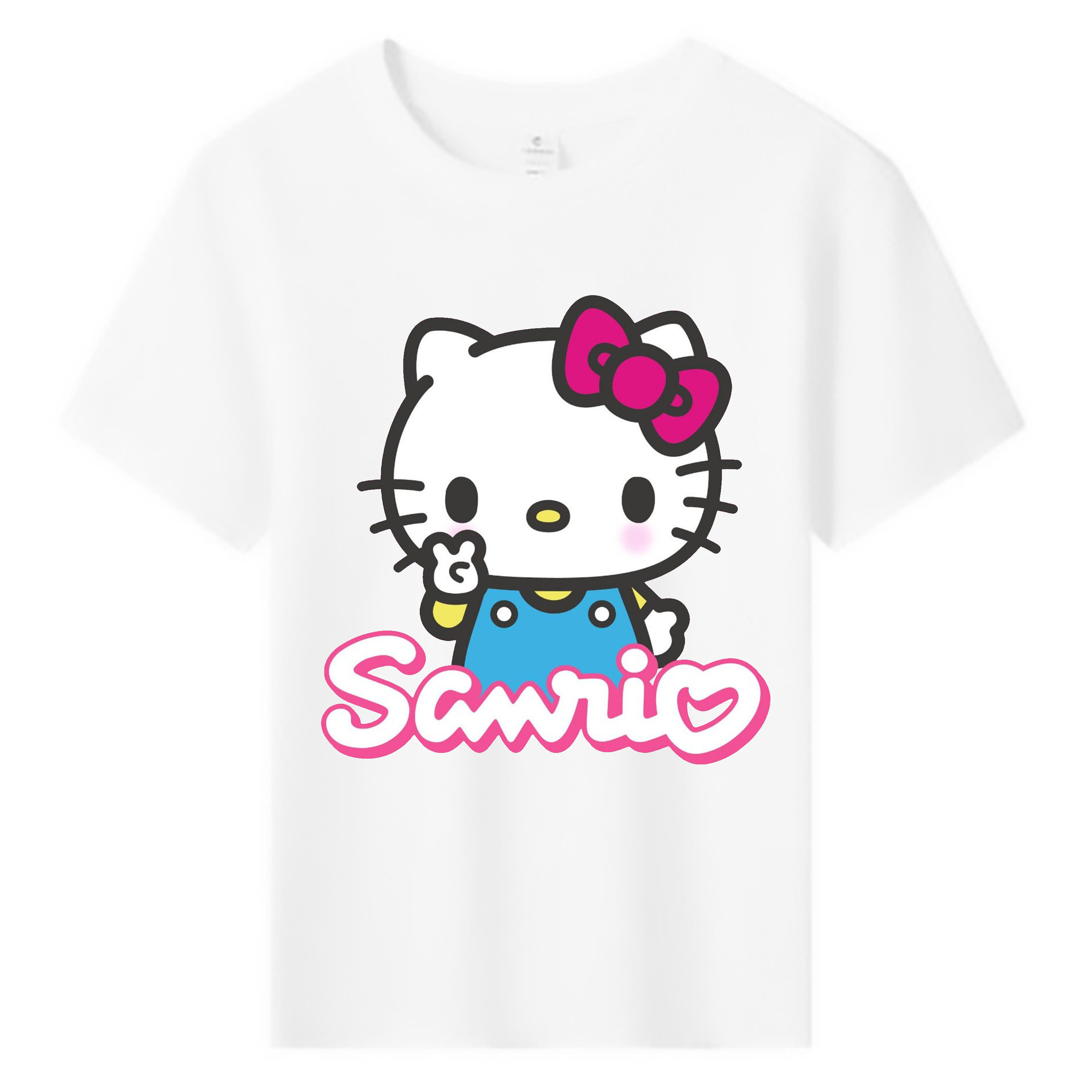 サンリオハローキティ - 綿100％ キッズTシャツ ・ フロントプリント ・ 快適 通気性 ・ スポーツ カジュアル 散歩用