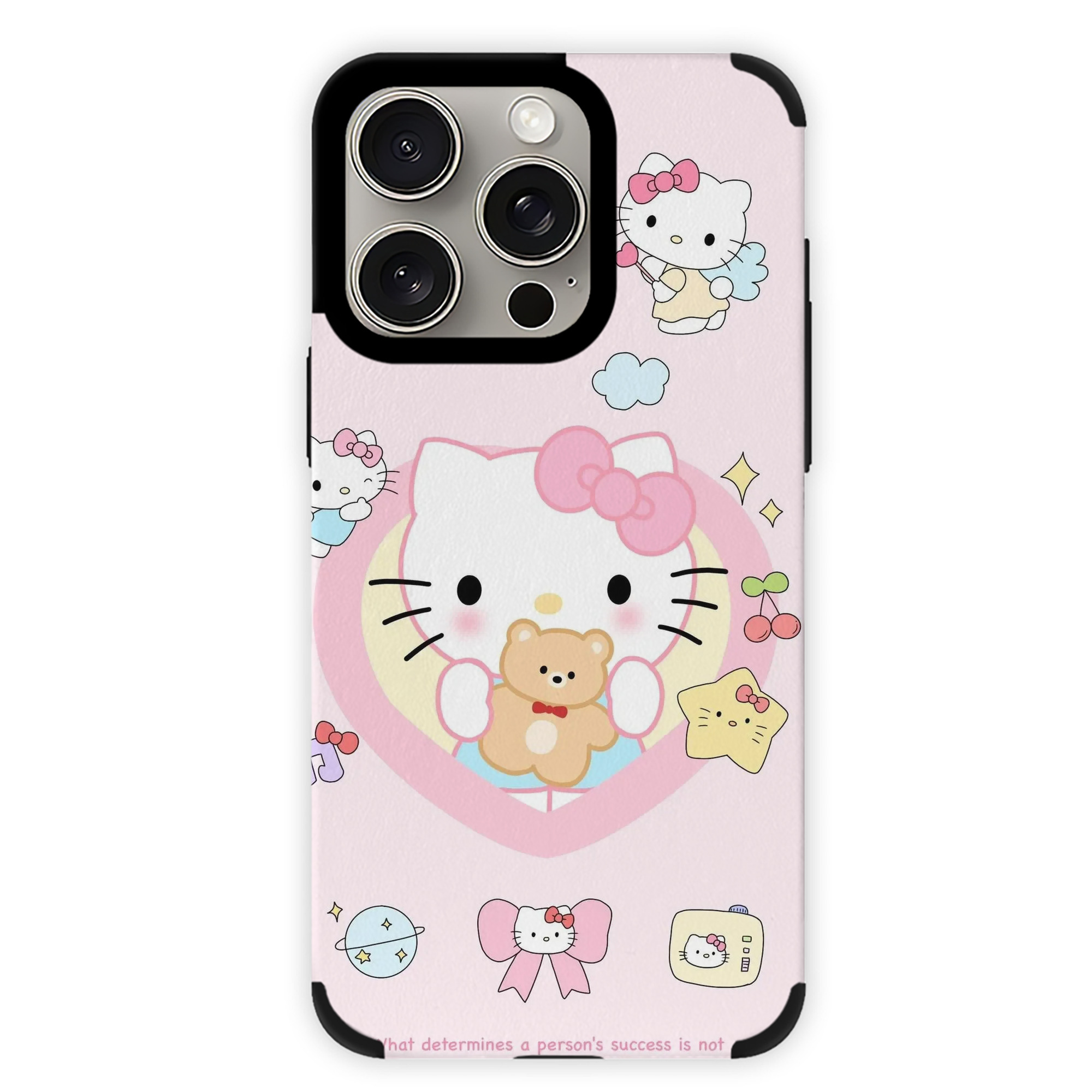 サンリオハローキティ - IPhone15ProMax対応 ・ PUレザースマホケース ・ 耐衝撃 ・ 黄変防止 ・ 360度全面保護 ・ 柔らか手触り ・ 3D立体ボタン