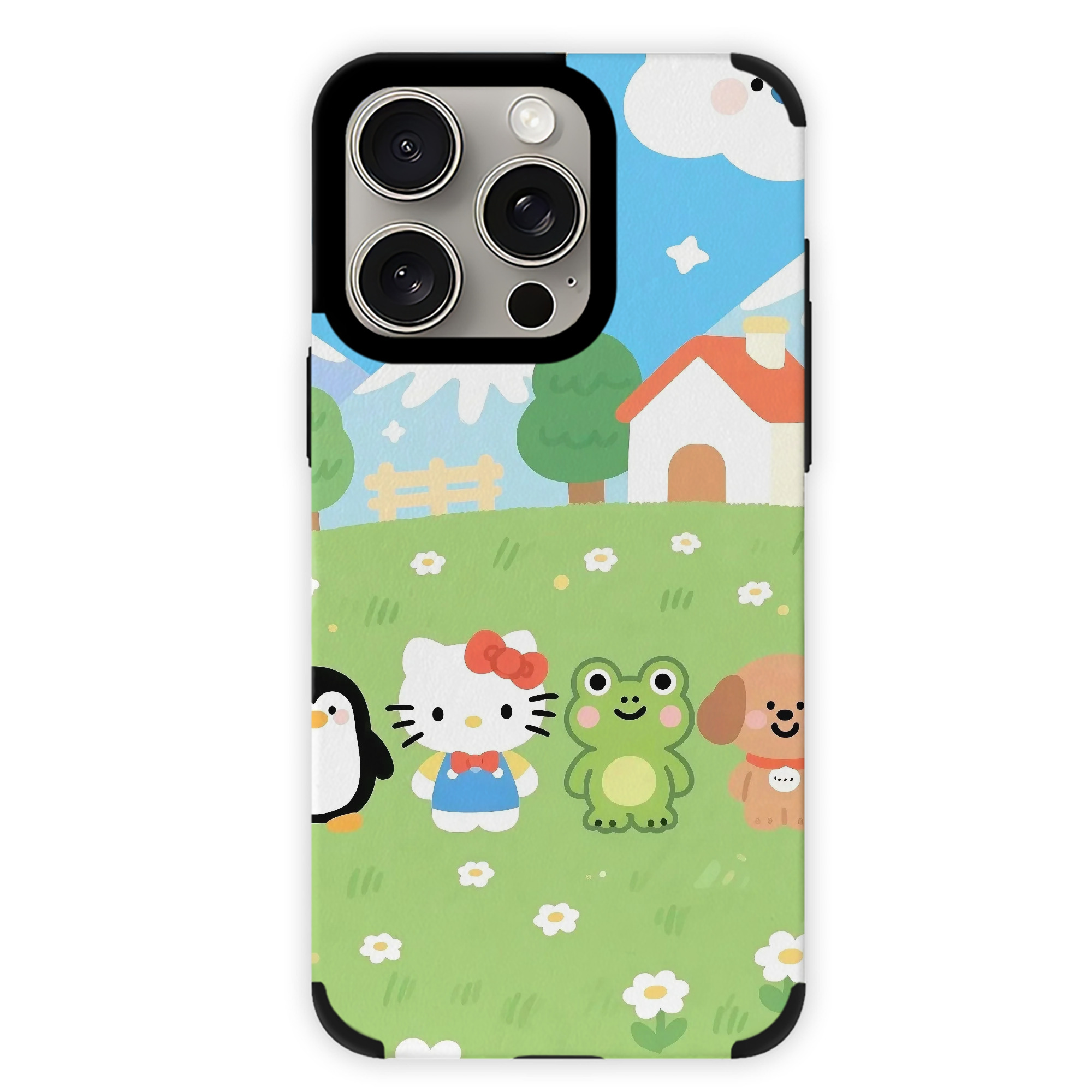 サンリオ - IPhone15ProMax対応 ・ PUレザースマホケース ・ 耐衝撃 ・ 黄変防止 ・ 360度全面保護 ・ 柔らか手触り ・ 3D立体ボタン