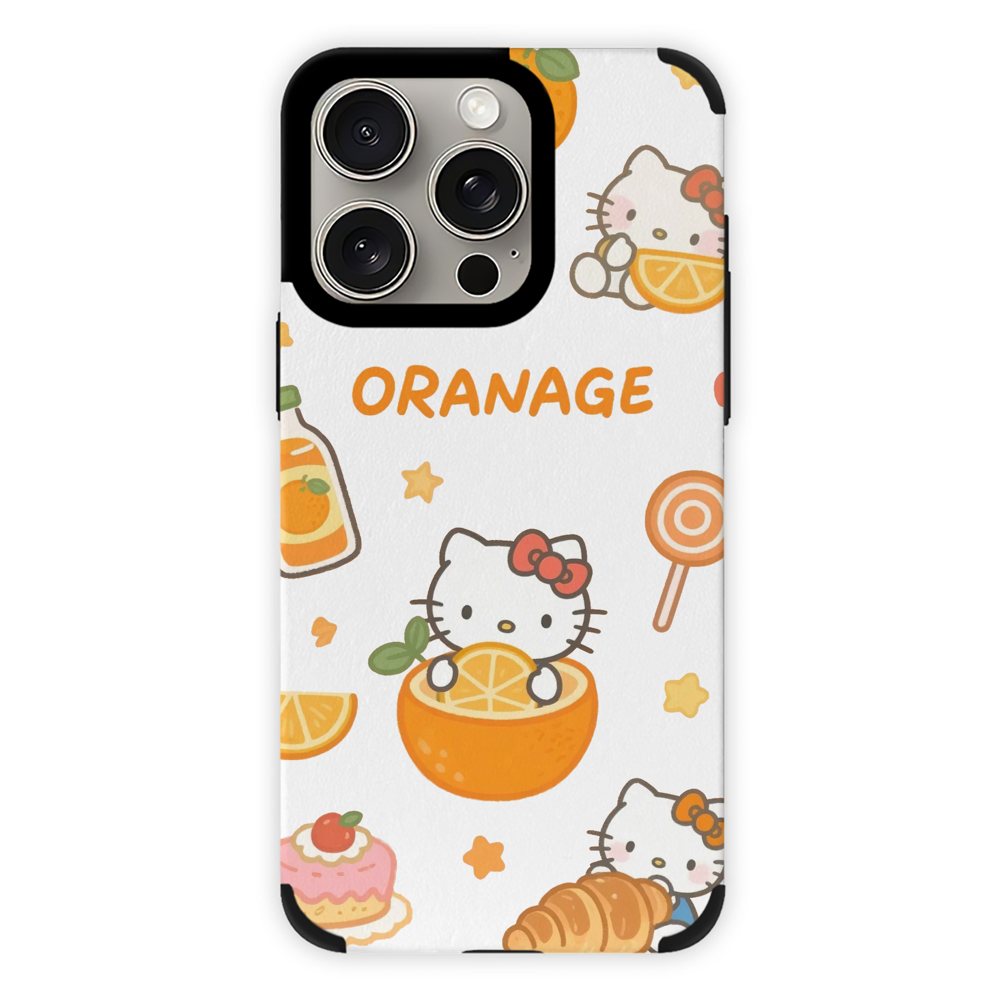 サンリオハローキティ - IPhone15ProMax対応 ・ PUレザースマホケース ・ 耐衝撃 ・ 黄変防止 ・ 360度全面保護 ・ 柔らか手触り ・ 3D立体ボタン