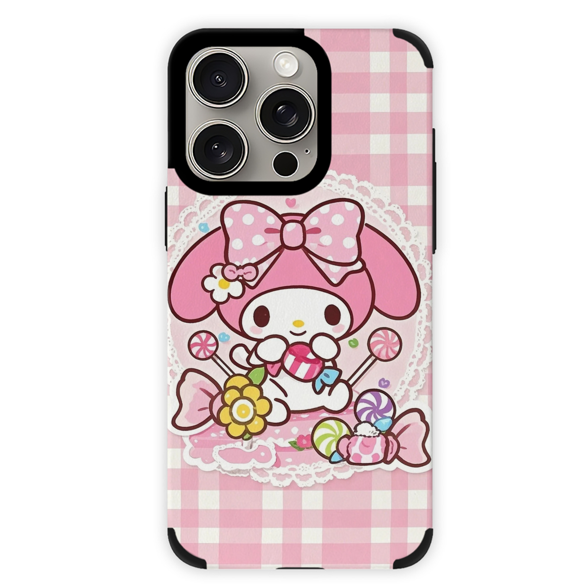 サンリオマイメロ - IPhone15ProMax対応 ・ PUレザースマホケース ・ 耐衝撃 ・ 黄変防止 ・ 360度全面保護 ・ 柔らか手触り ・ 3D立体ボタン