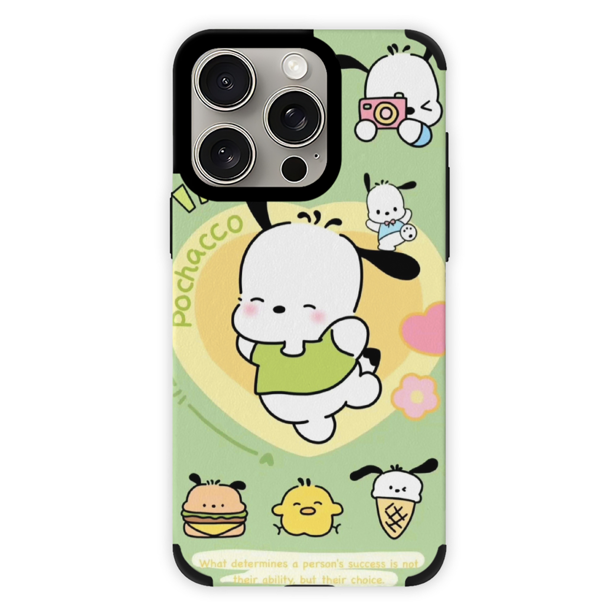 サンリオポチャッコ - IPhone15ProMax対応 ・ PUレザースマホケース ・ 耐衝撃 ・ 黄変防止 ・ 360度全面保護 ・ 柔らか手触り ・ 3D立体ボタン