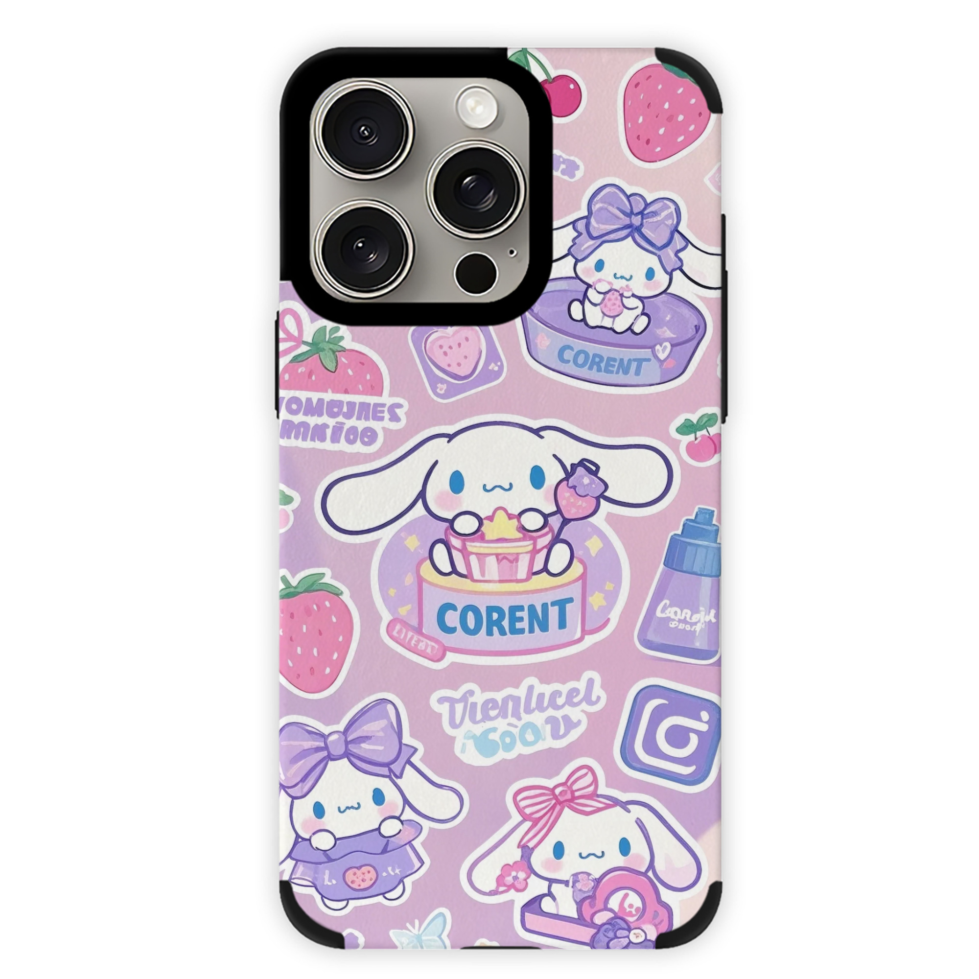 サンリオシナモロール - IPhone15ProMax対応 ・ PUレザースマホケース ・ 耐衝撃 ・ 黄変防止 ・ 360度全面保護 ・ 柔らか手触り ・ 3D立体ボタン