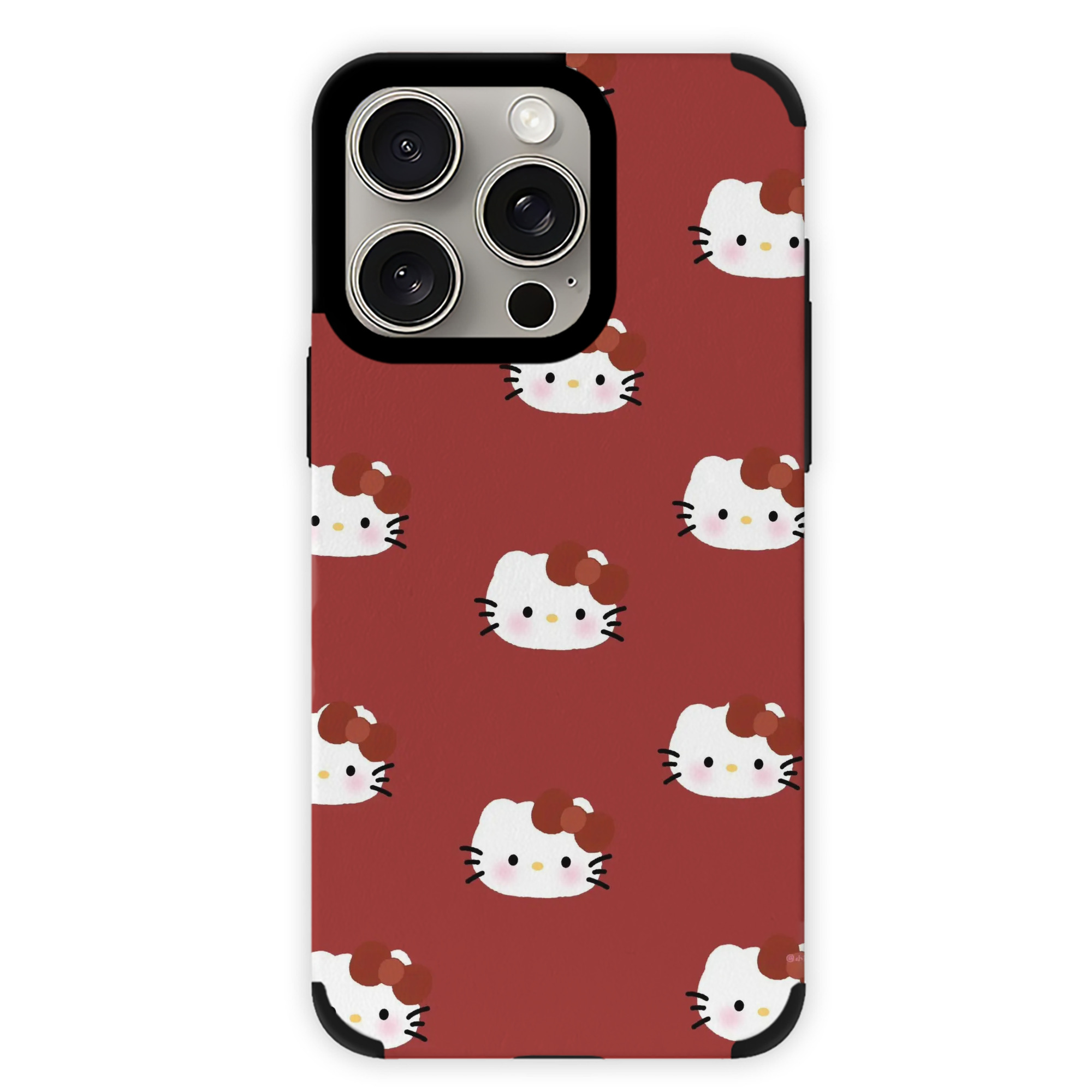 サンリオハローキティ - IPhone15ProMax対応 ・ PUレザースマホケース ・ 耐衝撃 ・ 黄変防止 ・ 360度全面保護 ・ 柔らか手触り ・ 3D立体ボタン