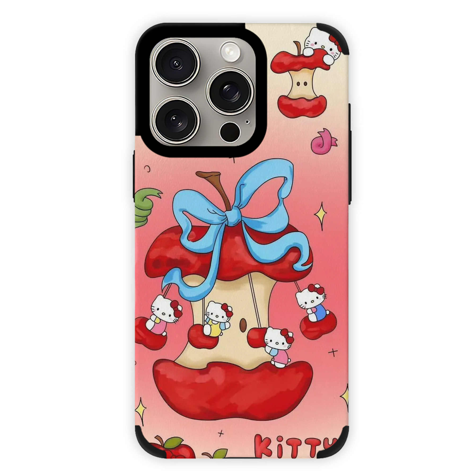 サンリオハローキティ - IPhone15ProMax対応 ・ PUレザースマホケース ・ 耐衝撃 ・ 黄変防止 ・ 360度全面保護 ・ 柔らか手触り ・ 3D立体ボタン