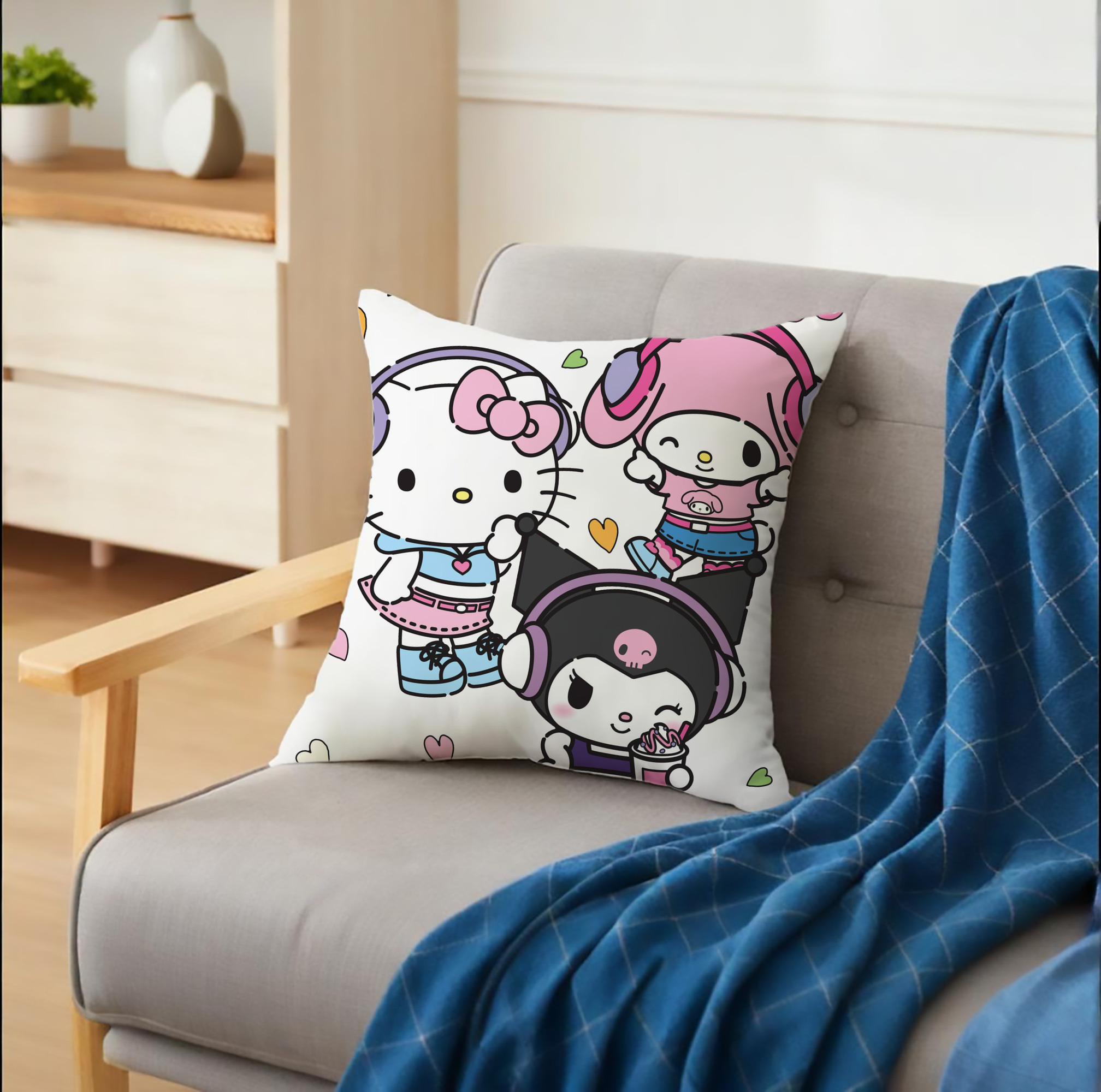 音楽を聴くサンリオキャラ