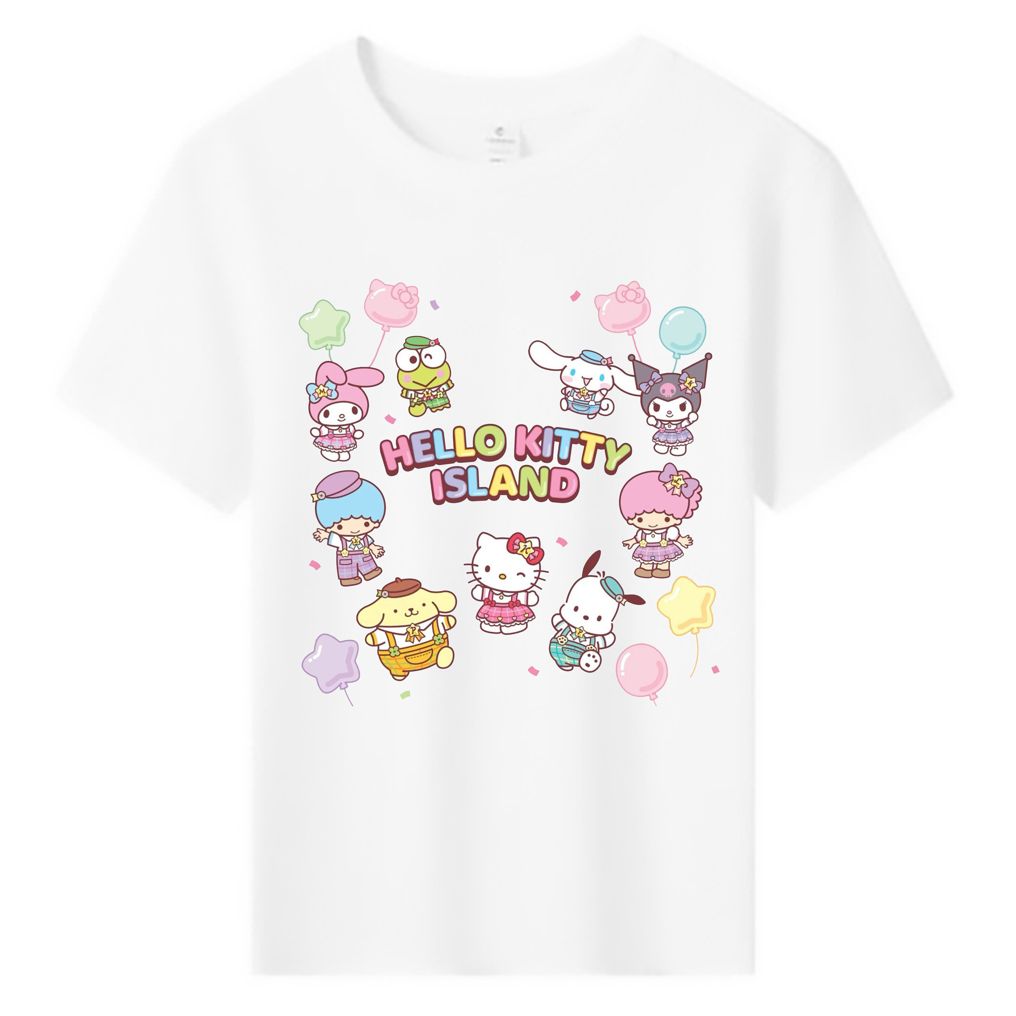 毎日着たい♪カジュアルサンリオ - 綿100％ キッズTシャツ ・ フロントプリント ・ 快適 通気性 ・ スポーツ カジュアル 散歩用