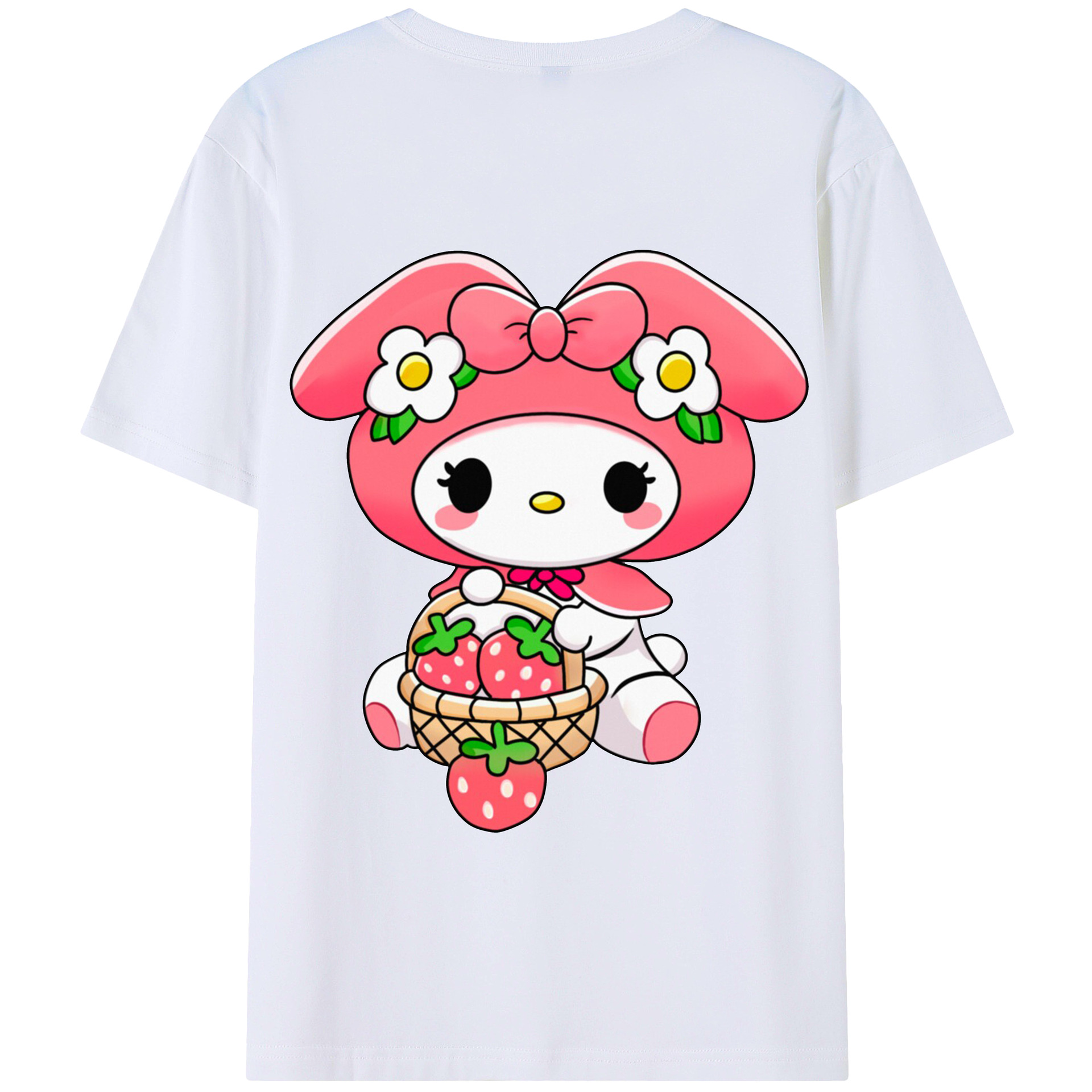 スイートなマイメロディ - 綿100％ 半袖Tシャツ ・ バックプリント ・ 快適 通気性 ・ 日常使い 散歩 スポーツ用