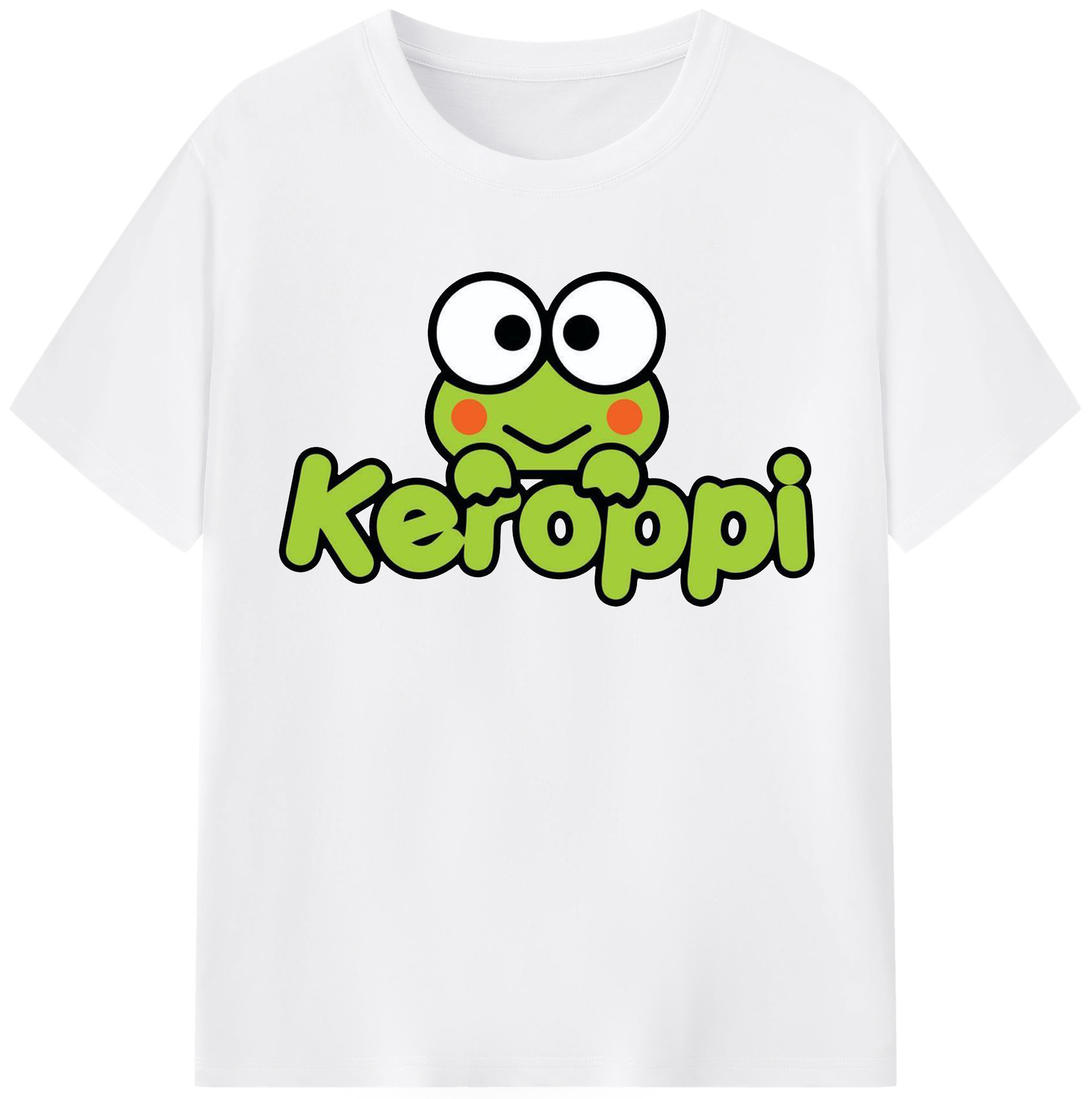 けろけろけろっぴ - 綿100％ 半袖Tシャツ ・ フロントプリント ・ 快適 通気性 ・ 日常使い 散歩 スポーツ用