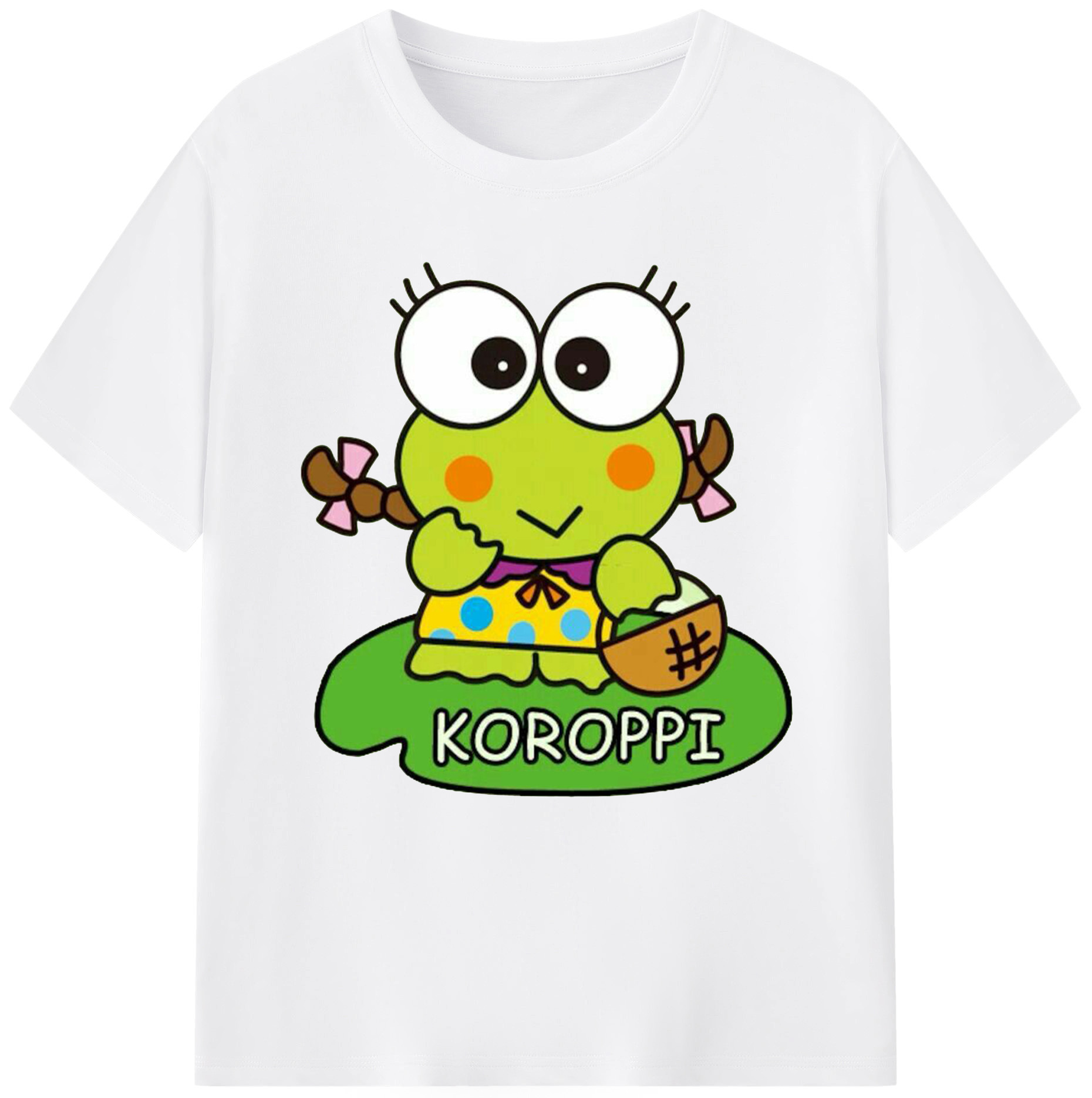 けろけろけろっぴ - 綿100％ 半袖Tシャツ ・ フロントプリント ・ 快適 通気性 ・ 日常使い 散歩 スポーツ用