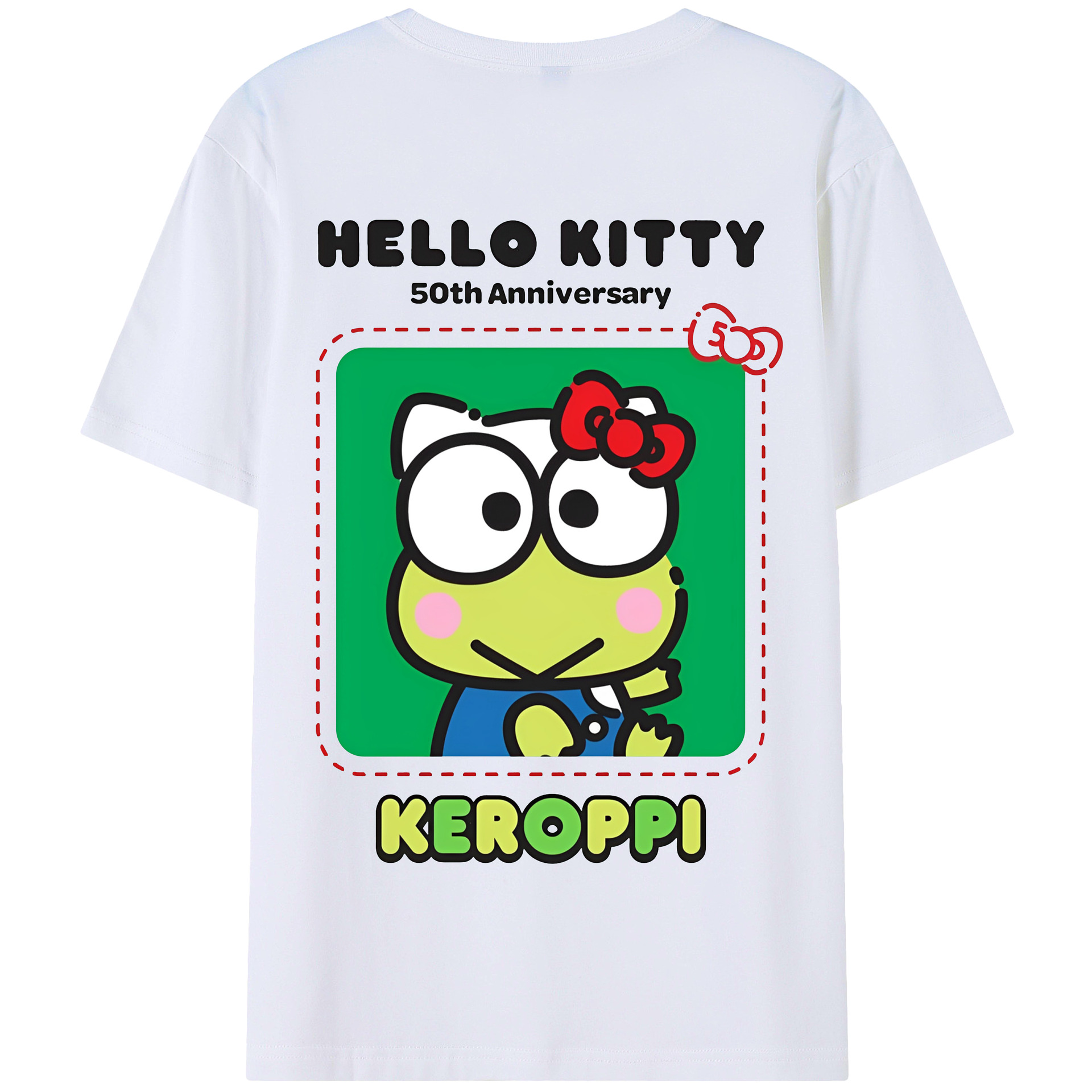 サンリオけろけろけろっぴ - 綿100％ 半袖Tシャツ ・ バックプリント ・ 快適 通気性 ・ 日常使い 散歩 スポーツ用