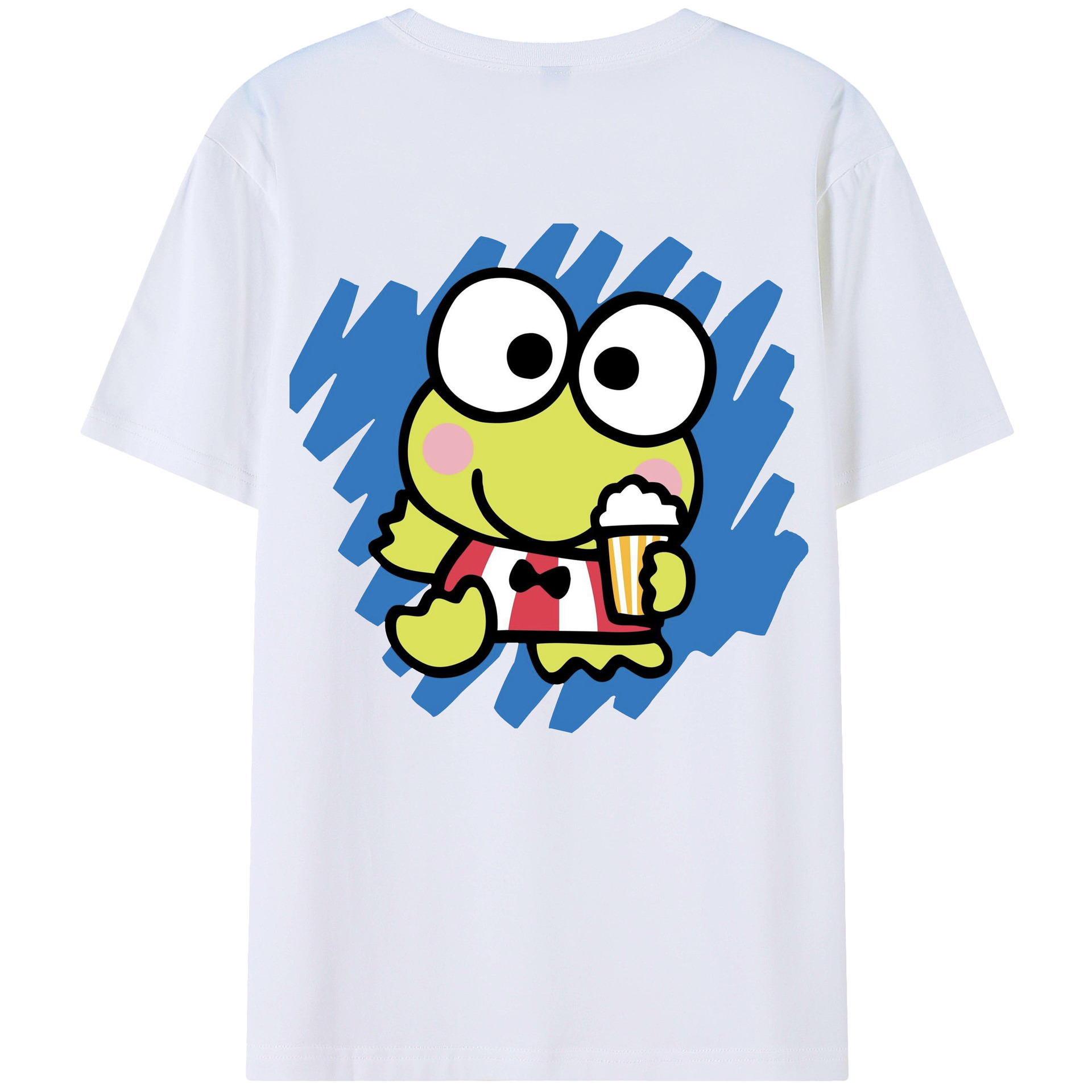 サンリオけろけろけろっぴ - 綿100％ 半袖Tシャツ ・ バックプリント ・ 快適 通気性 ・ 日常使い 散歩 スポーツ用