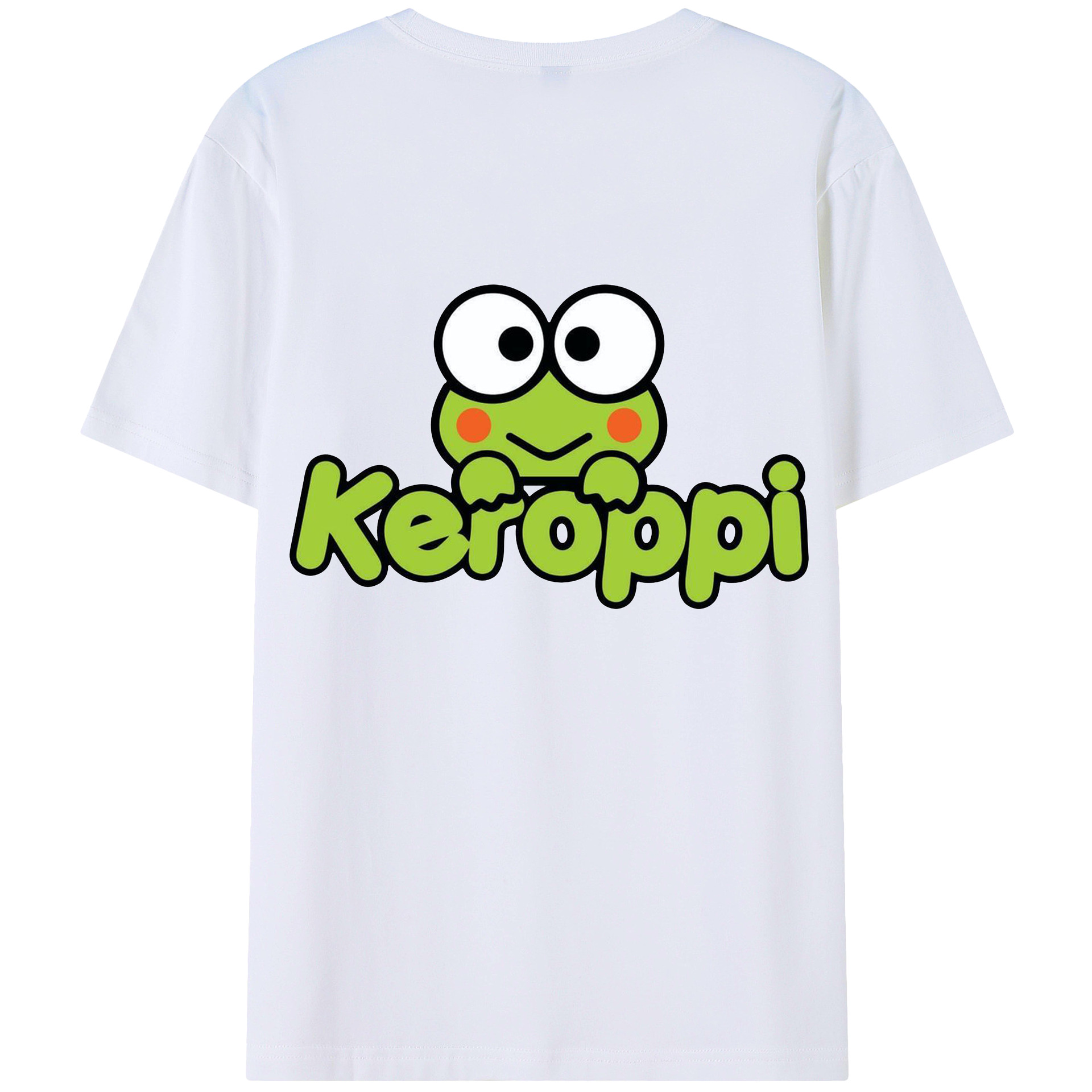 けろけろけろっぴ - 綿100％ 半袖Tシャツ ・ バックプリント ・ 快適 通気性 ・ 日常使い 散歩 スポーツ用