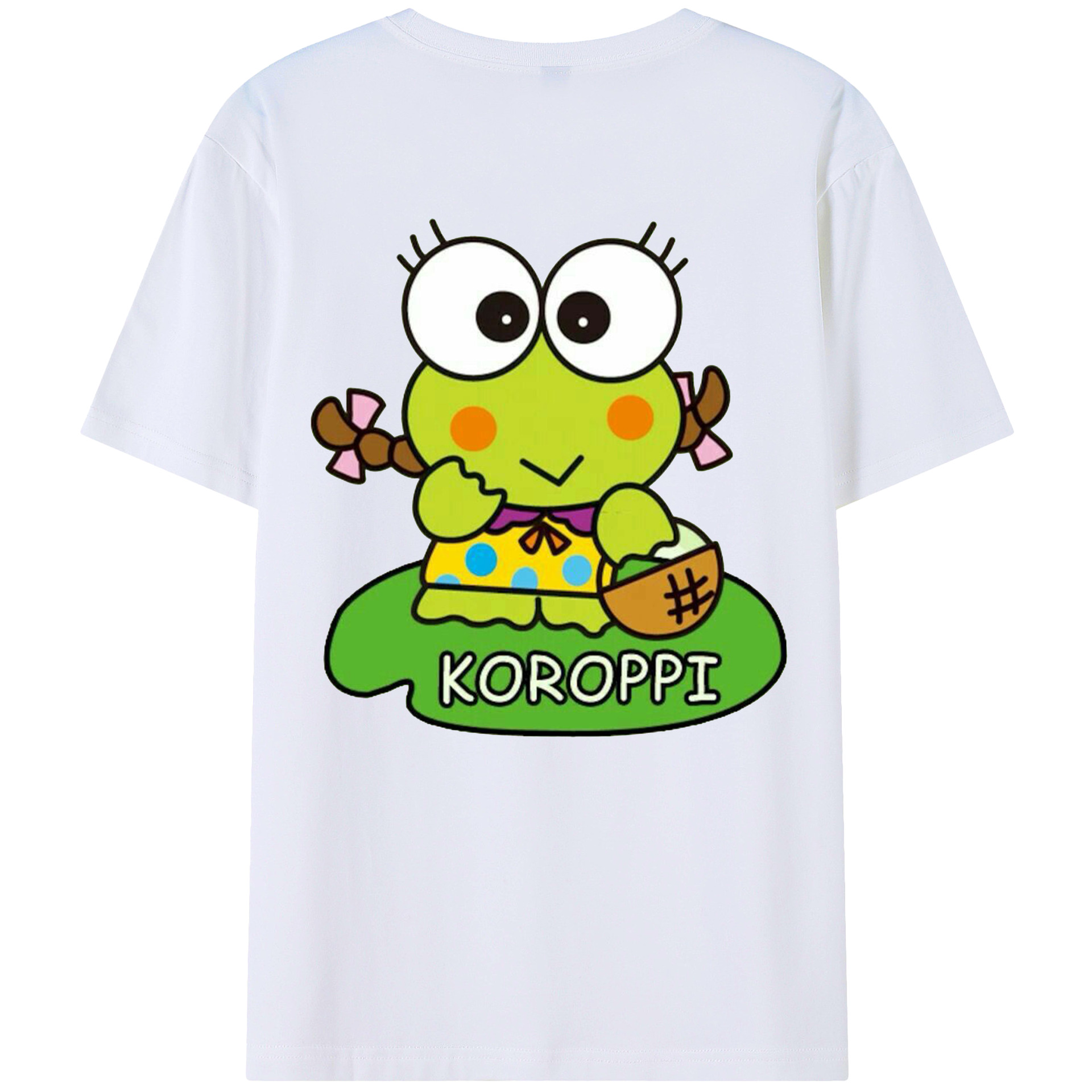 けろけろけろっぴ - 綿100％ 半袖Tシャツ ・ バックプリント ・ 快適 通気性 ・ 日常使い 散歩 スポーツ用