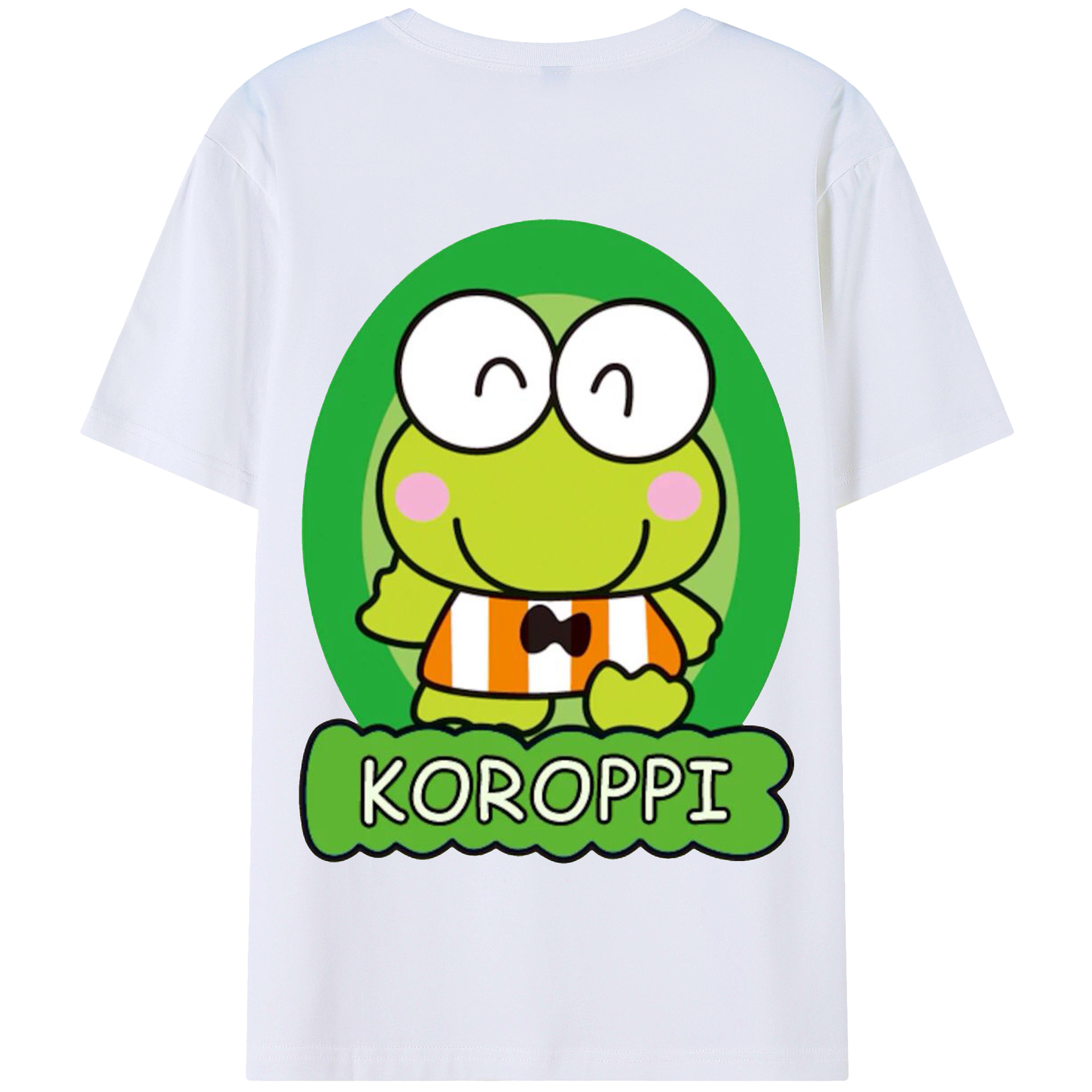 かわいいけろけろけろっぴ - 綿100％ 半袖Tシャツ ・ バックプリント ・ 快適 通気性 ・ 日常使い 散歩 スポーツ用